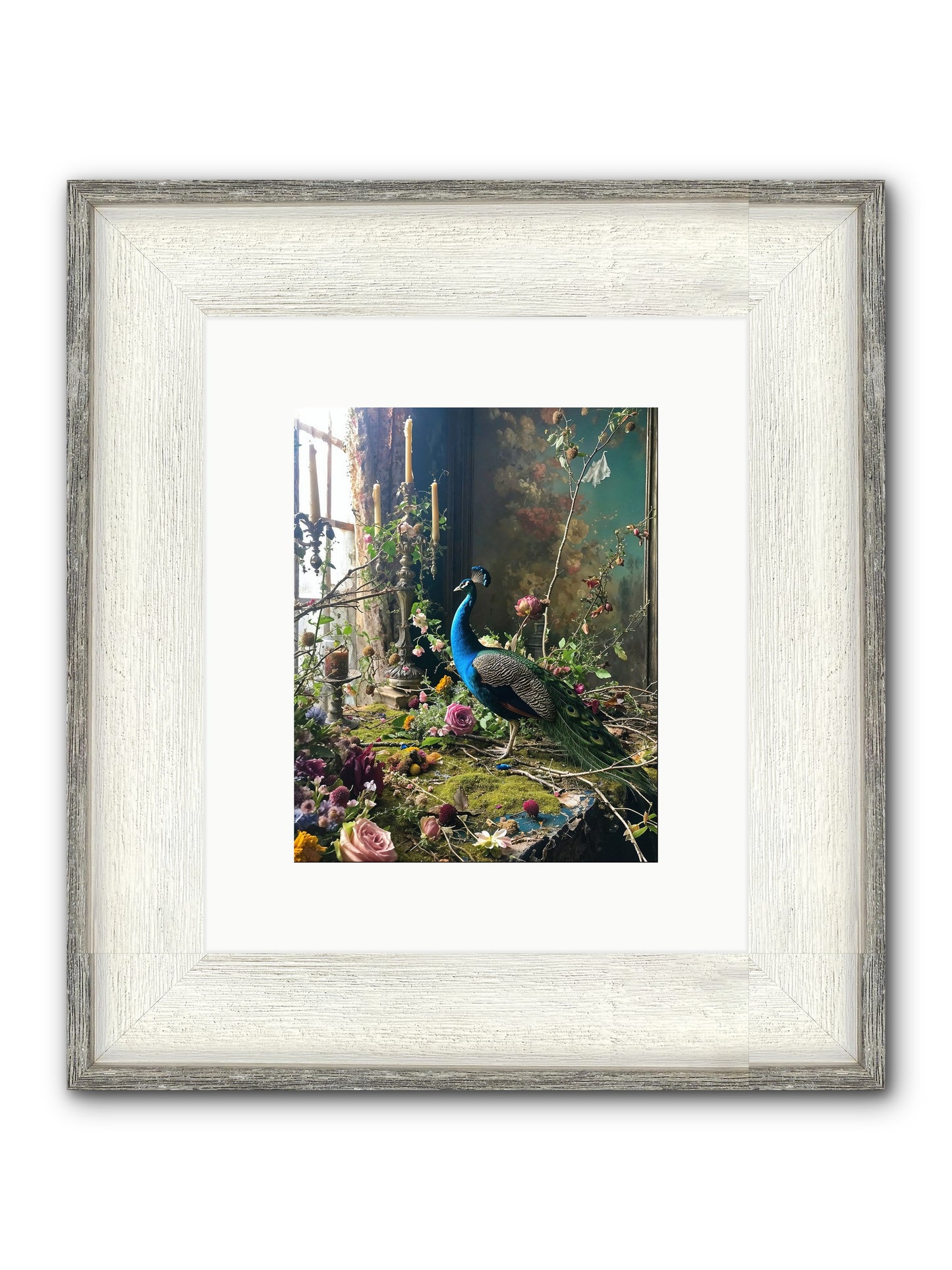 Siren Of The Gardens Framed Print - Driftwood White 8x10