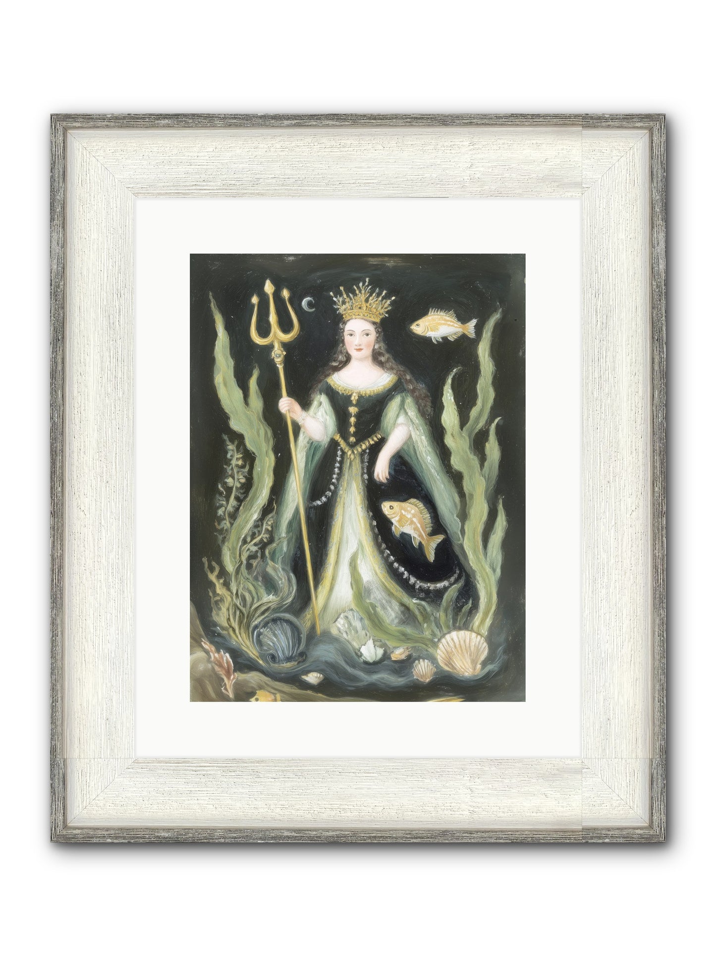 Siren Song Framed Print - Driftwood White 12x16