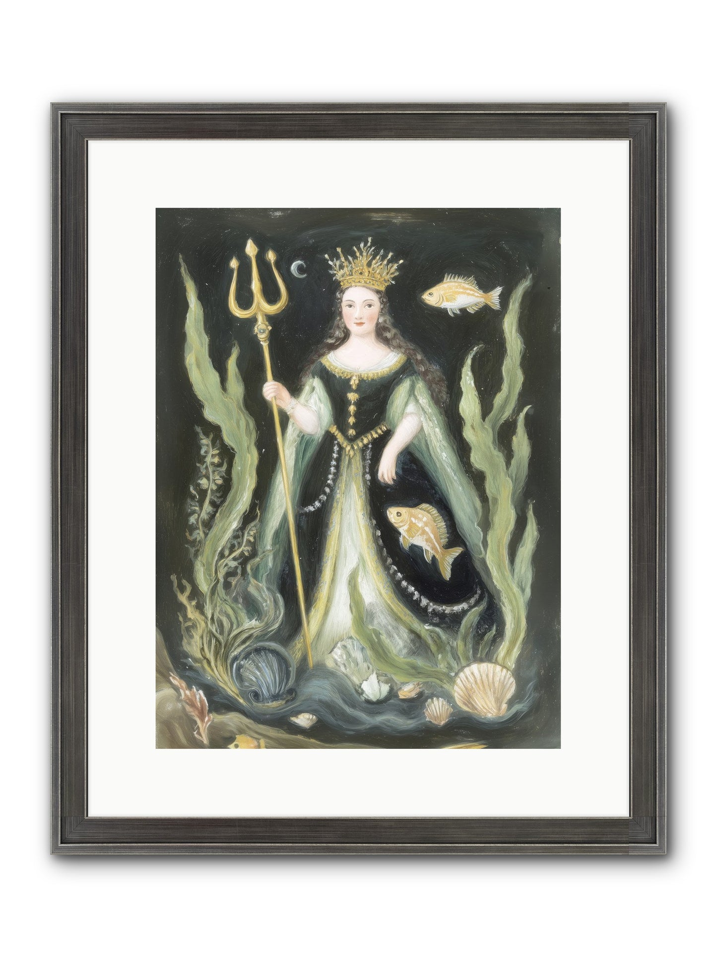 Siren Song Framed Print - Slimwoods Black/Silver 12x16