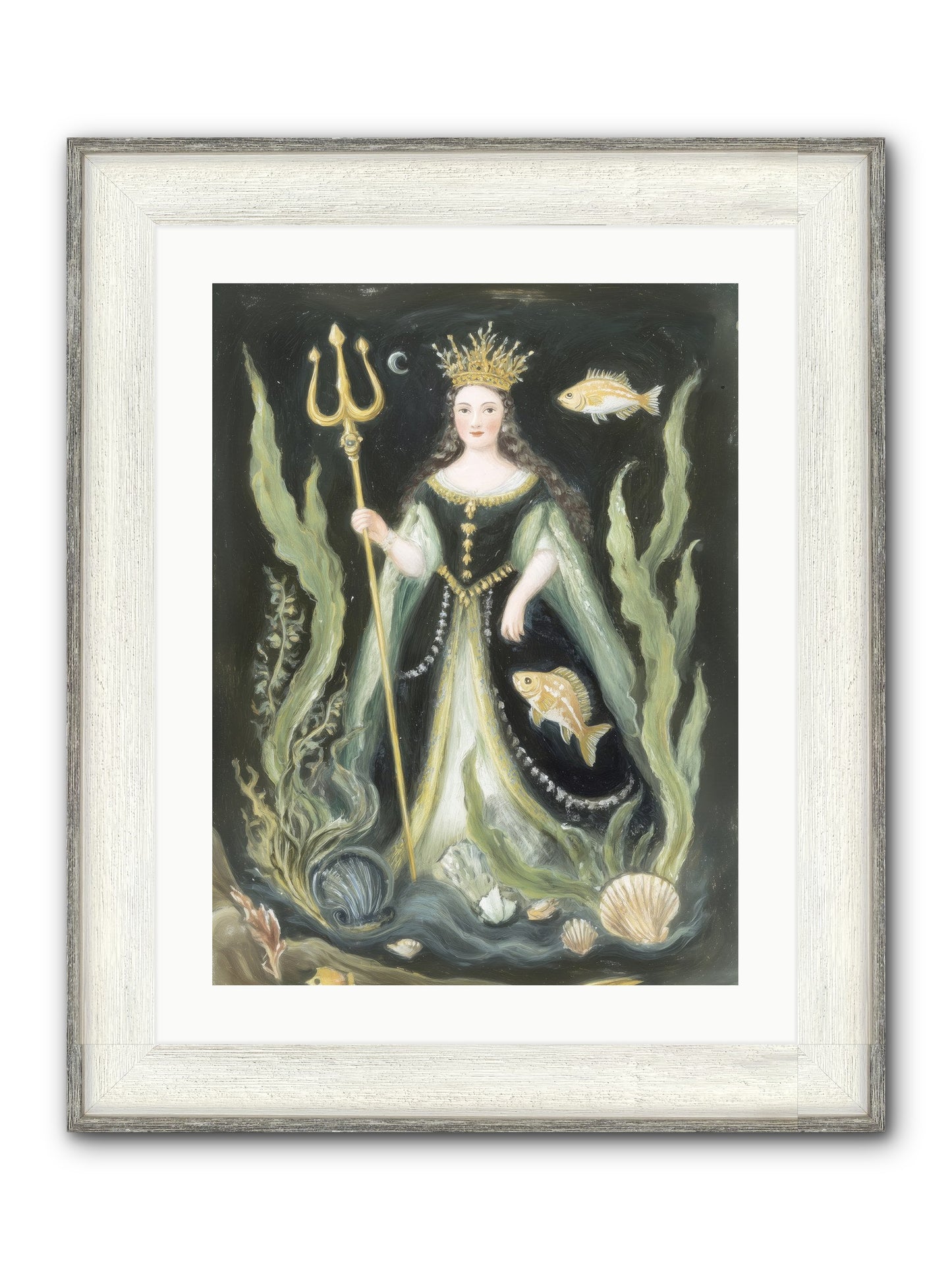 Siren Song Framed Print - Driftwood White 18x24