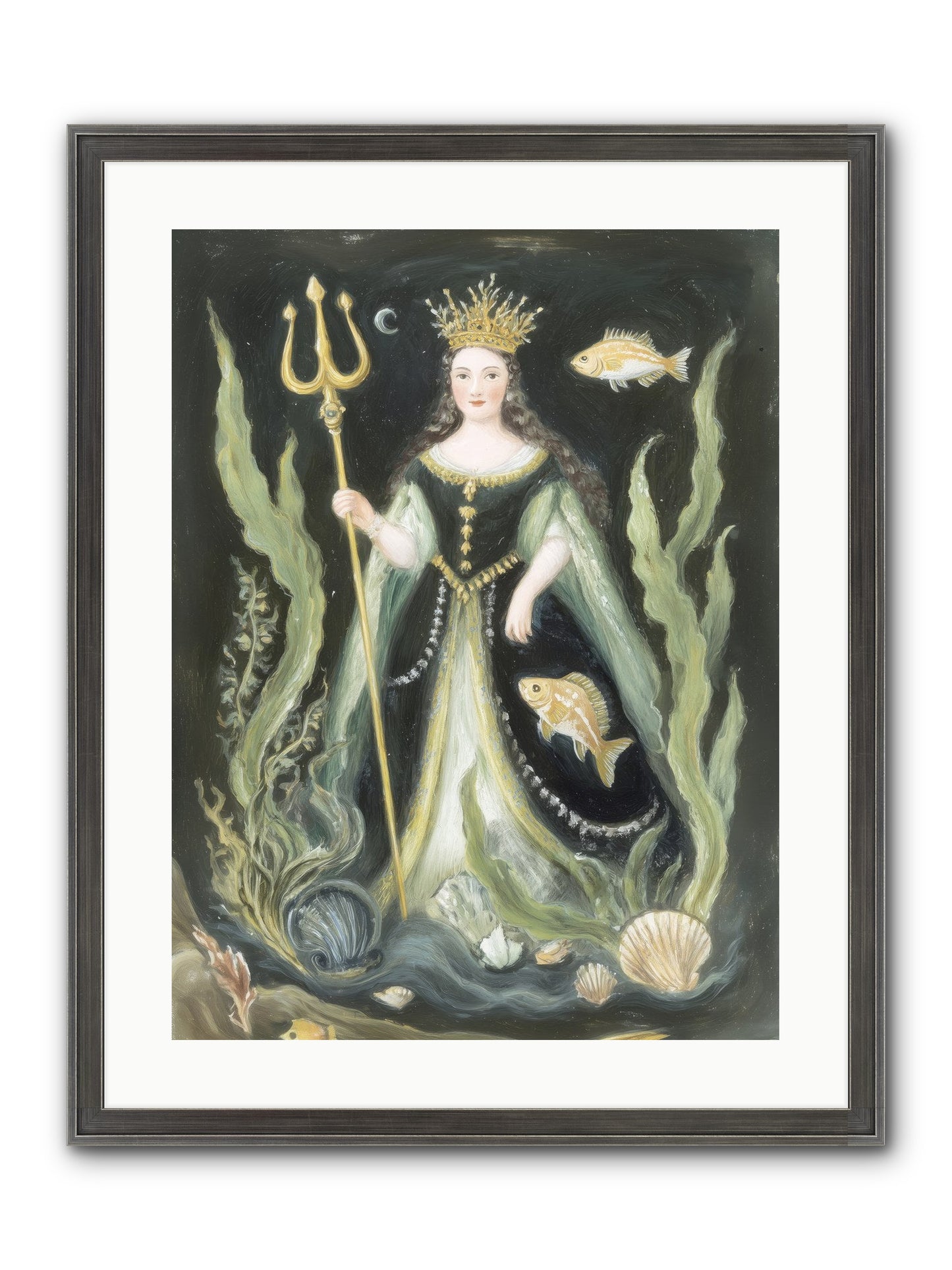 Siren Song Framed Print - Slimwoods Black/Silver 18x24