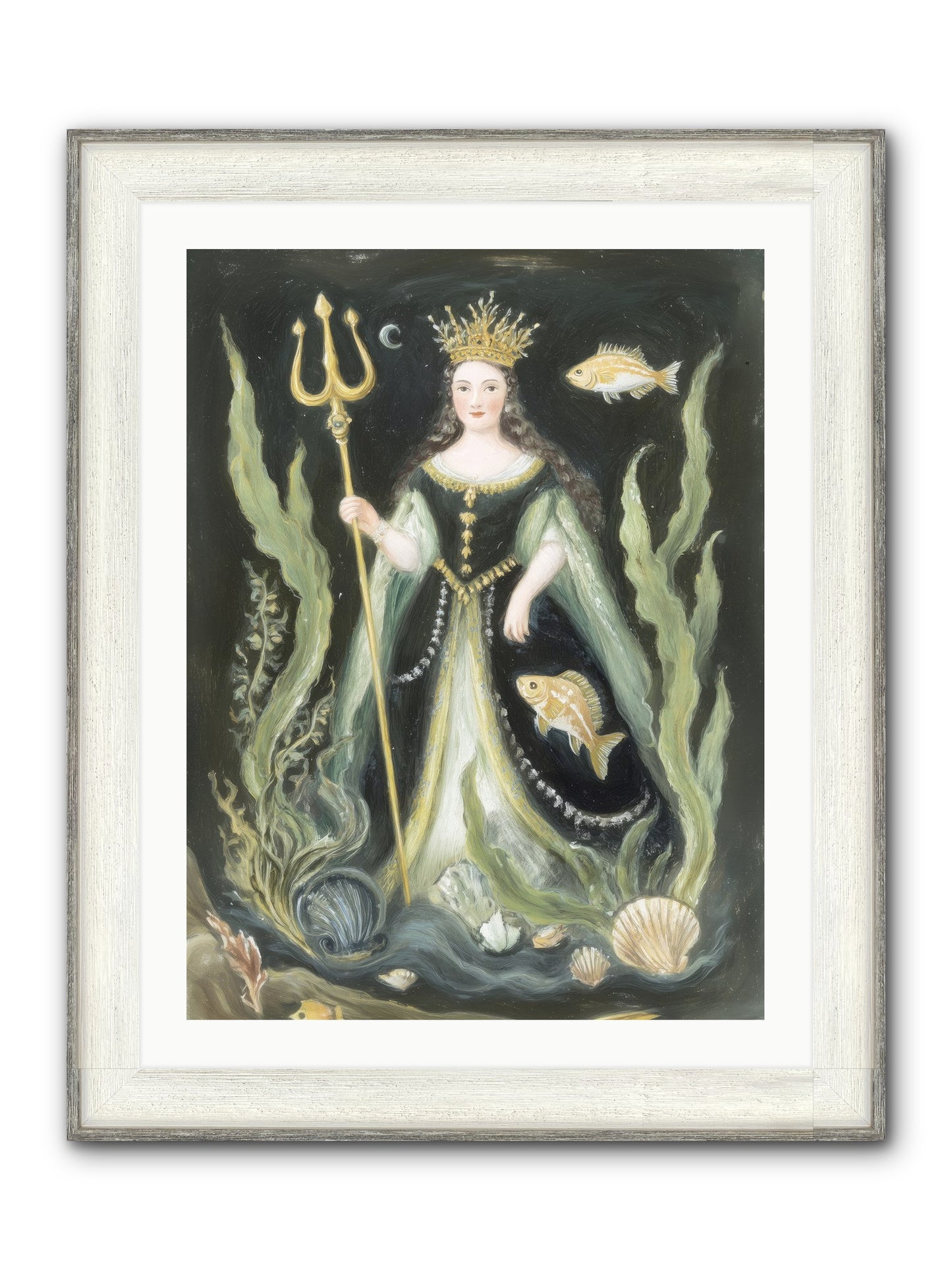 Siren Song Framed Print - Driftwood White 24x32