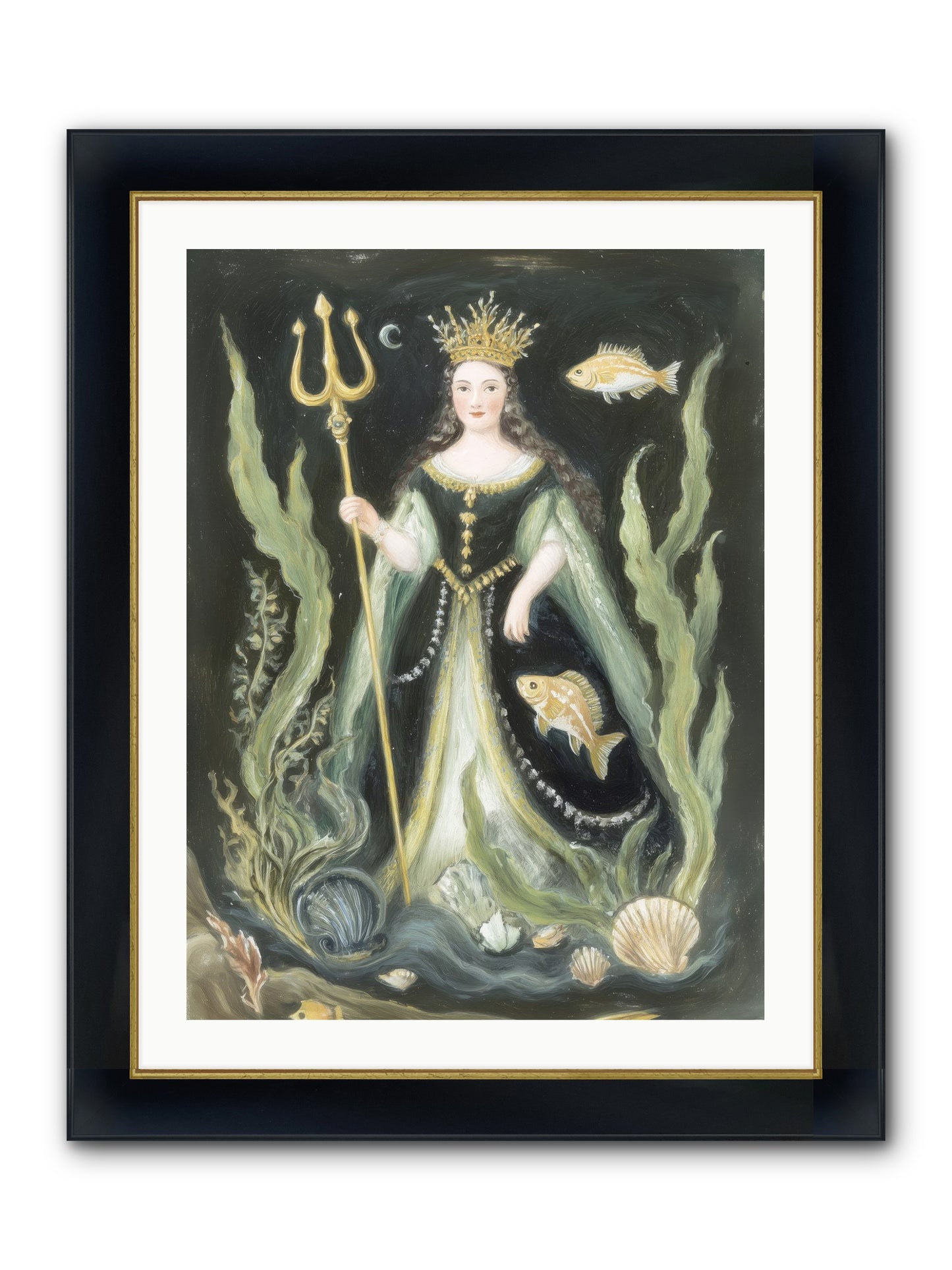 Siren Song Framed Print - Wide Black w/Gold 24x32