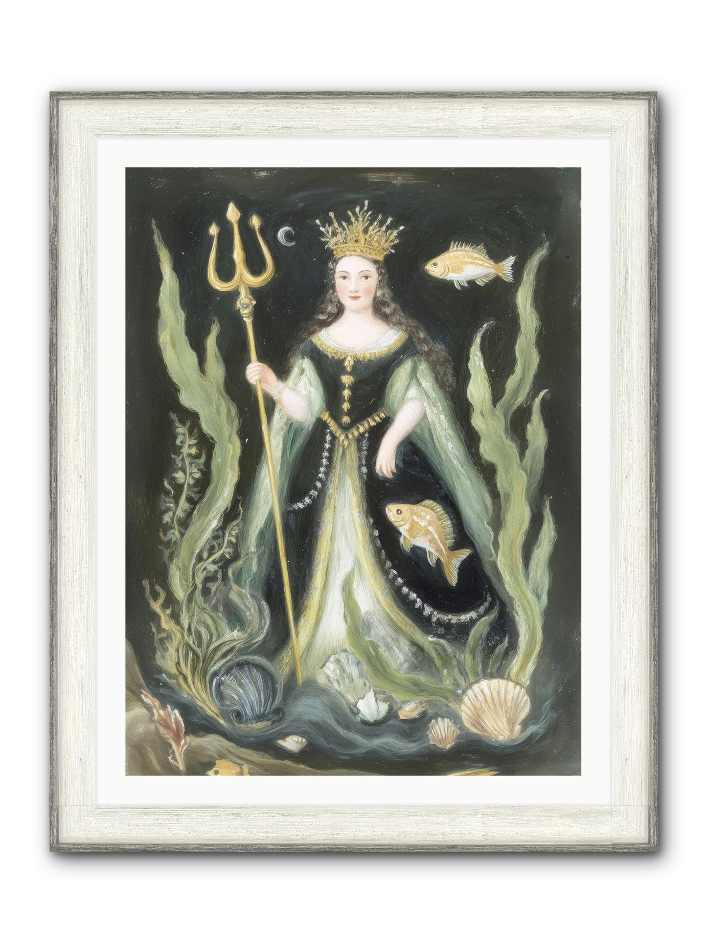 Siren Song Framed Print - Driftwood White 30x40