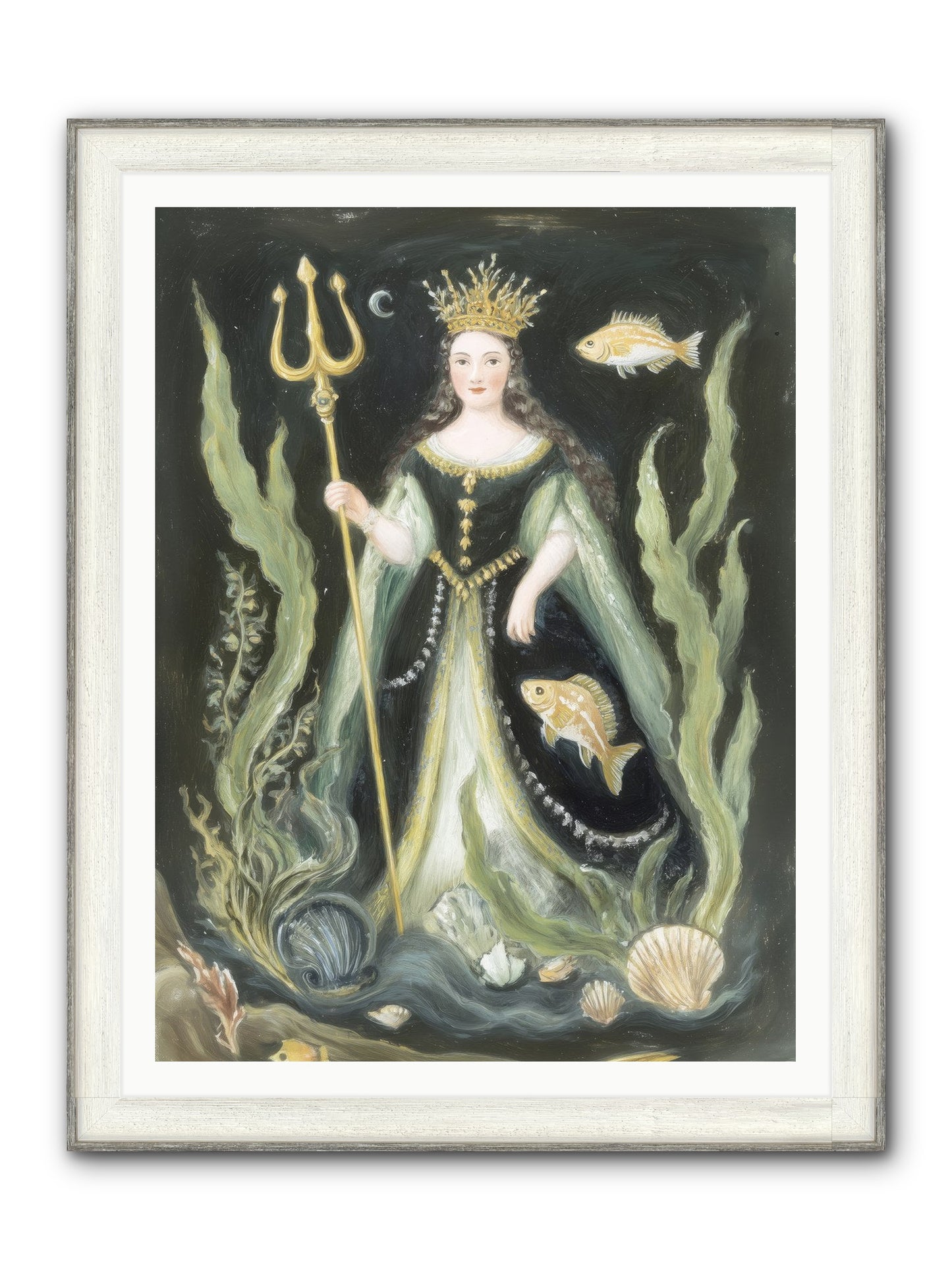 Siren Song Framed Print - Driftwood White 36x48