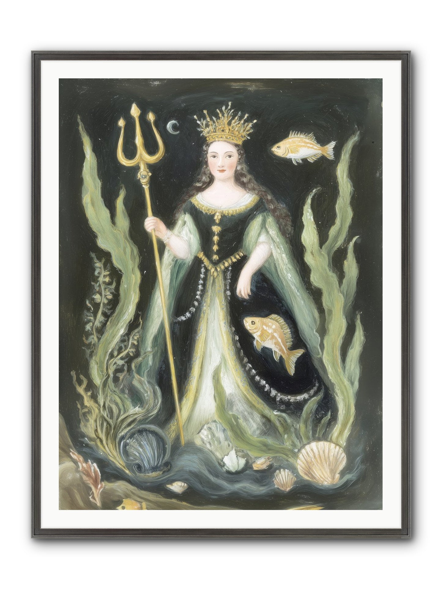 Siren Song Framed Print - Slimwoods Black/Silver 36x48