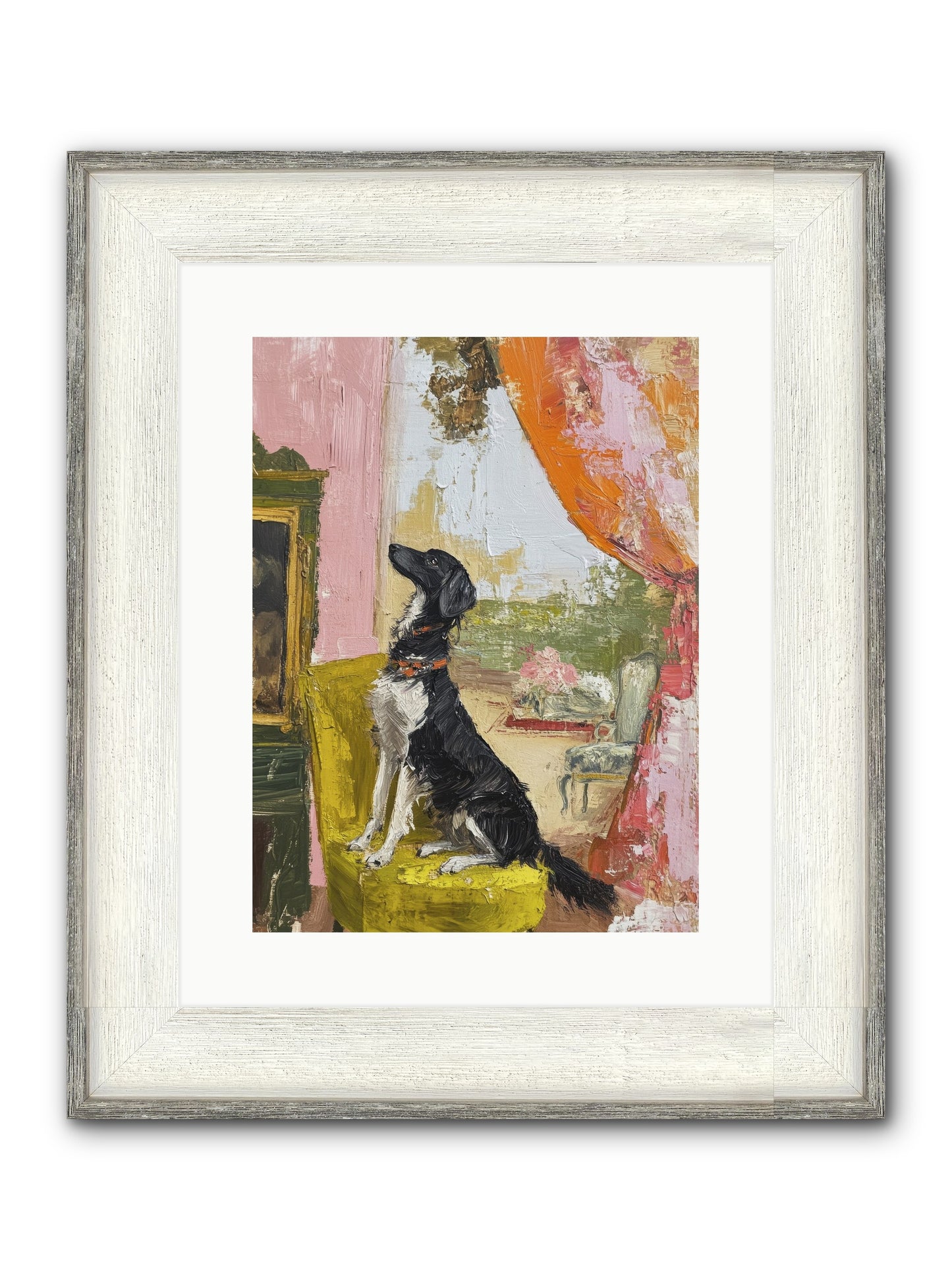 Sitting For Eternity Framed Print - Driftwood White 12x16