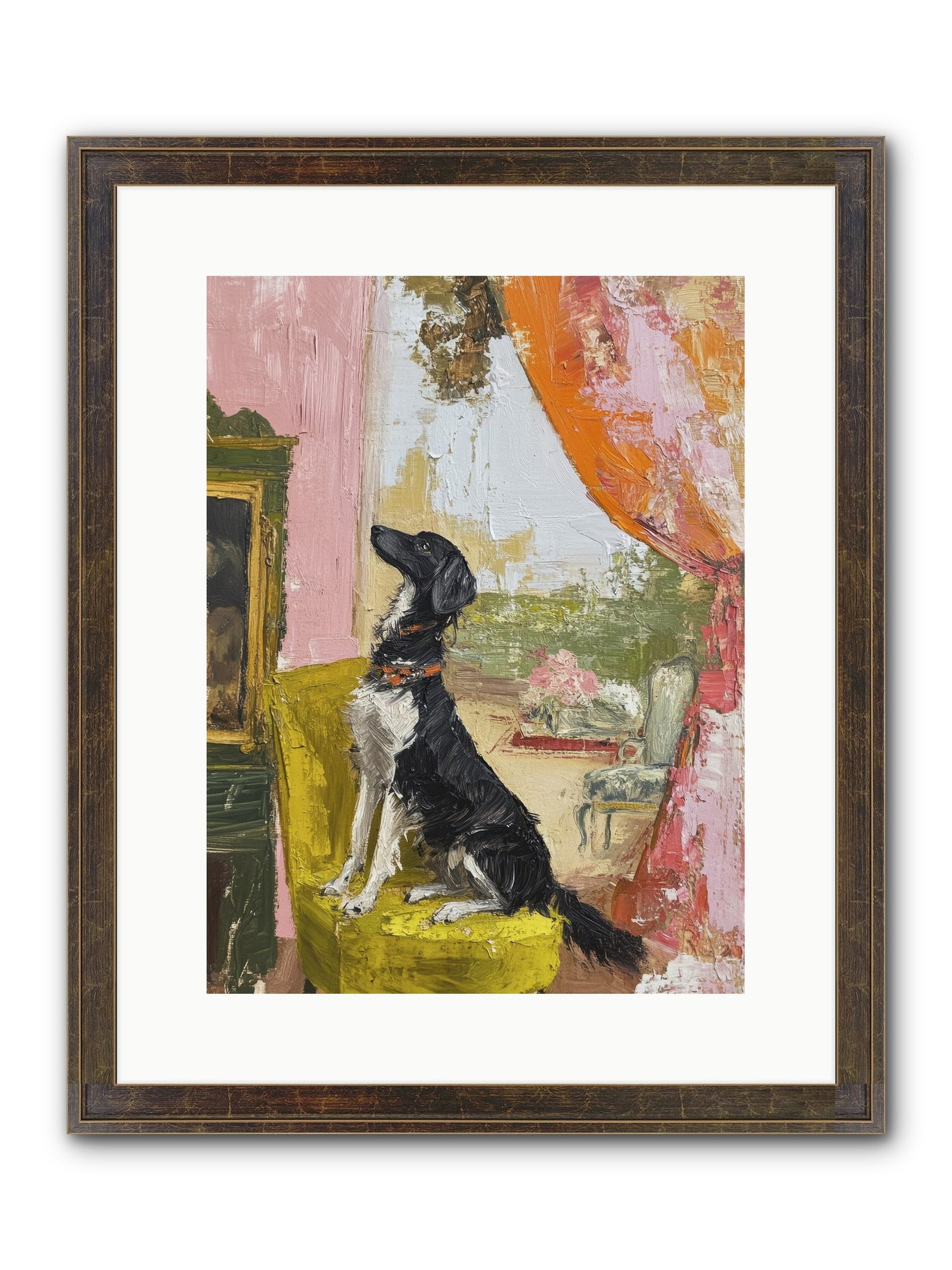 Sitting For Eternity Framed Print - Slimwoods Black/Gold 12x16