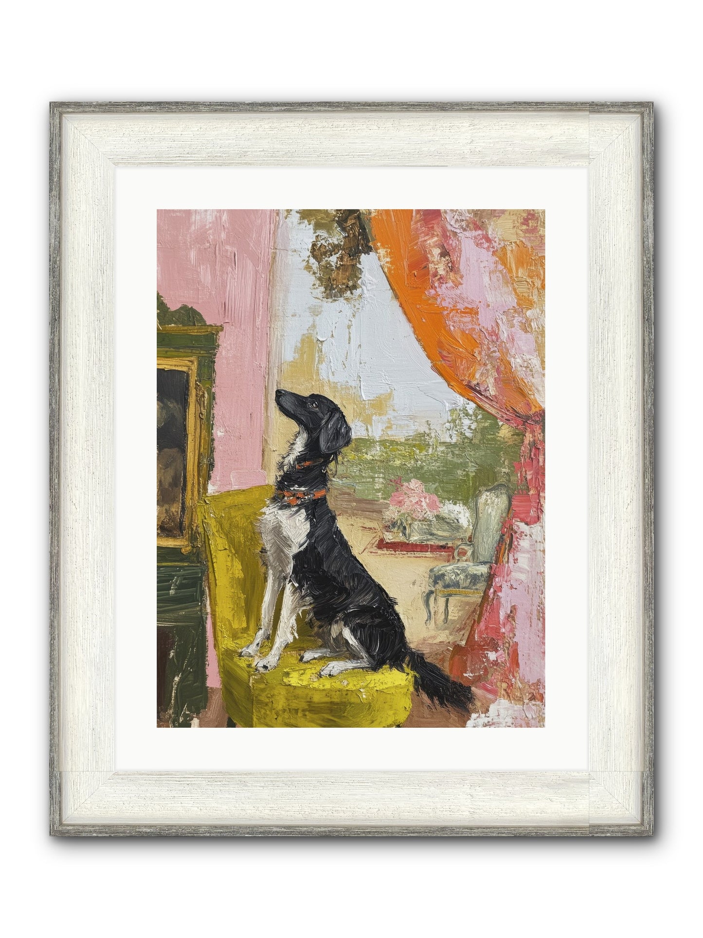 Sitting For Eternity Framed Print - Driftwood White 18x24