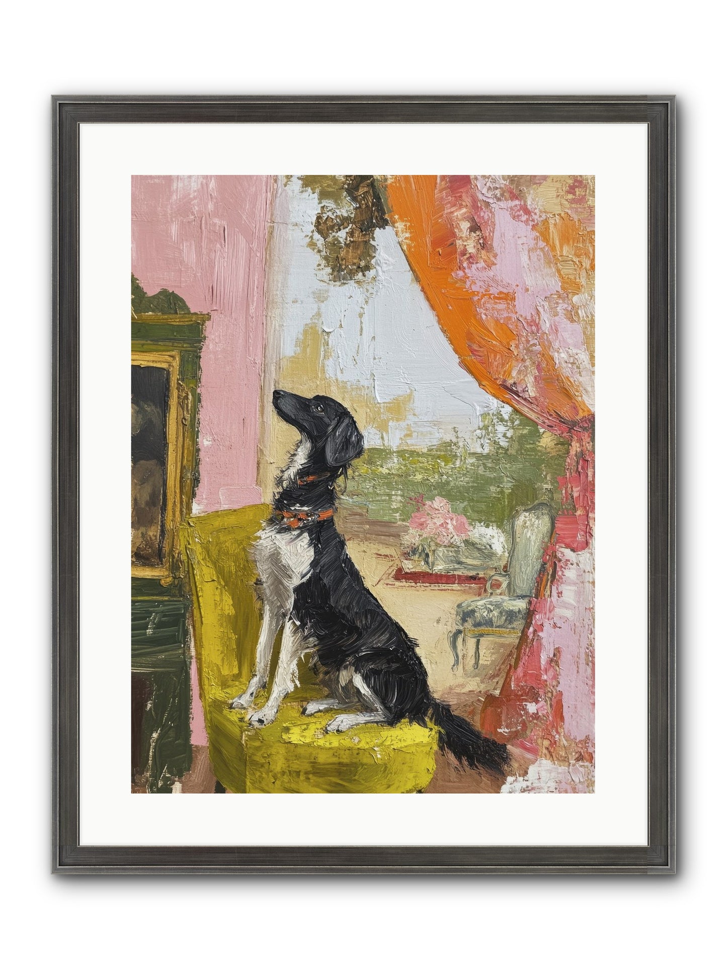 Sitting For Eternity Framed Print - Slimwoods Black/Silver 18x24