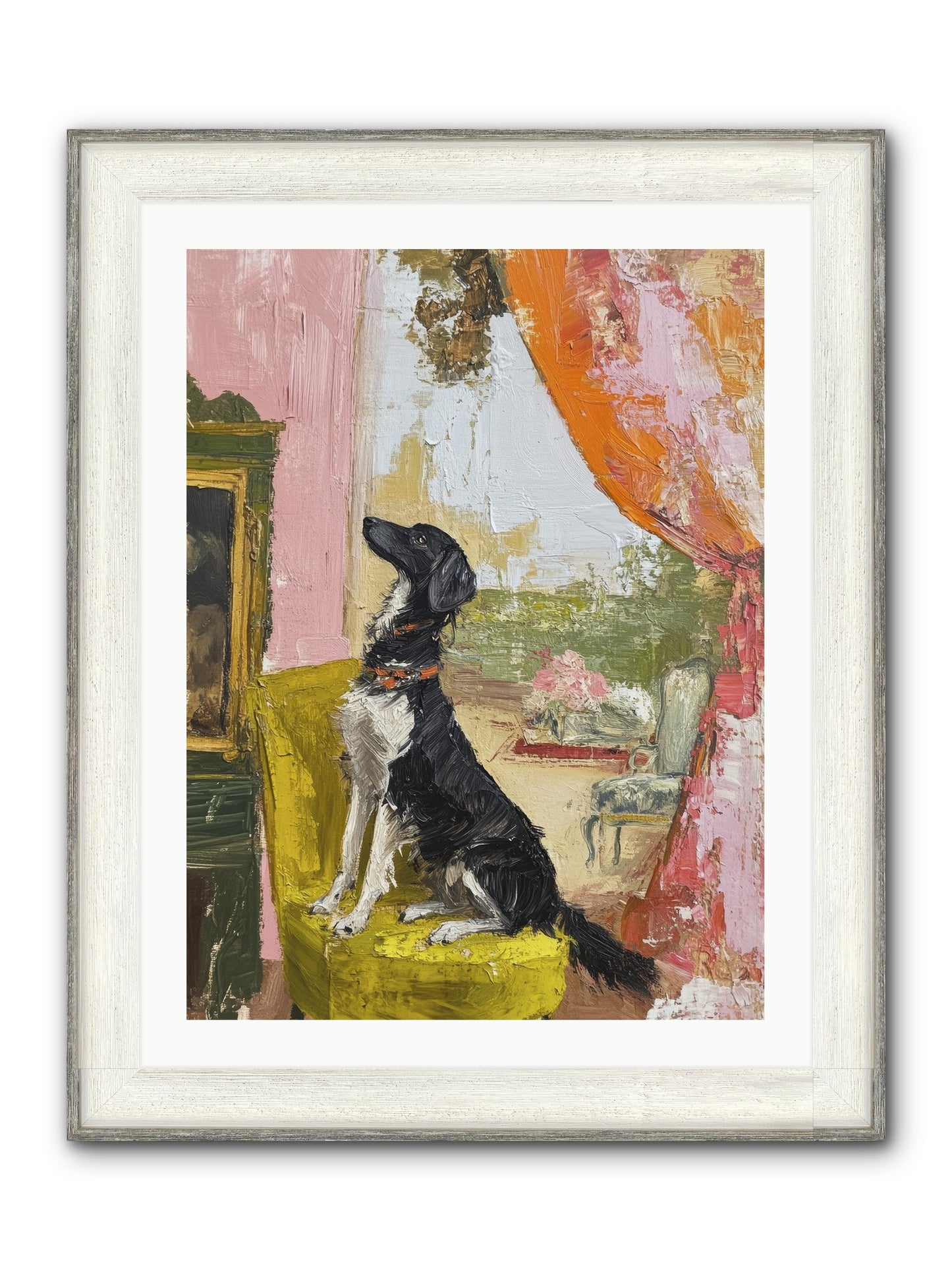 Sitting For Eternity Framed Print - Driftwood White 24x32