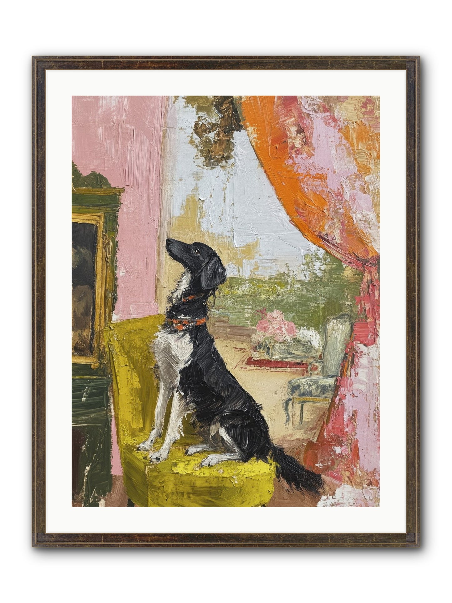 Sitting For Eternity Framed Print - Slimwoods Black/Gold 24x32