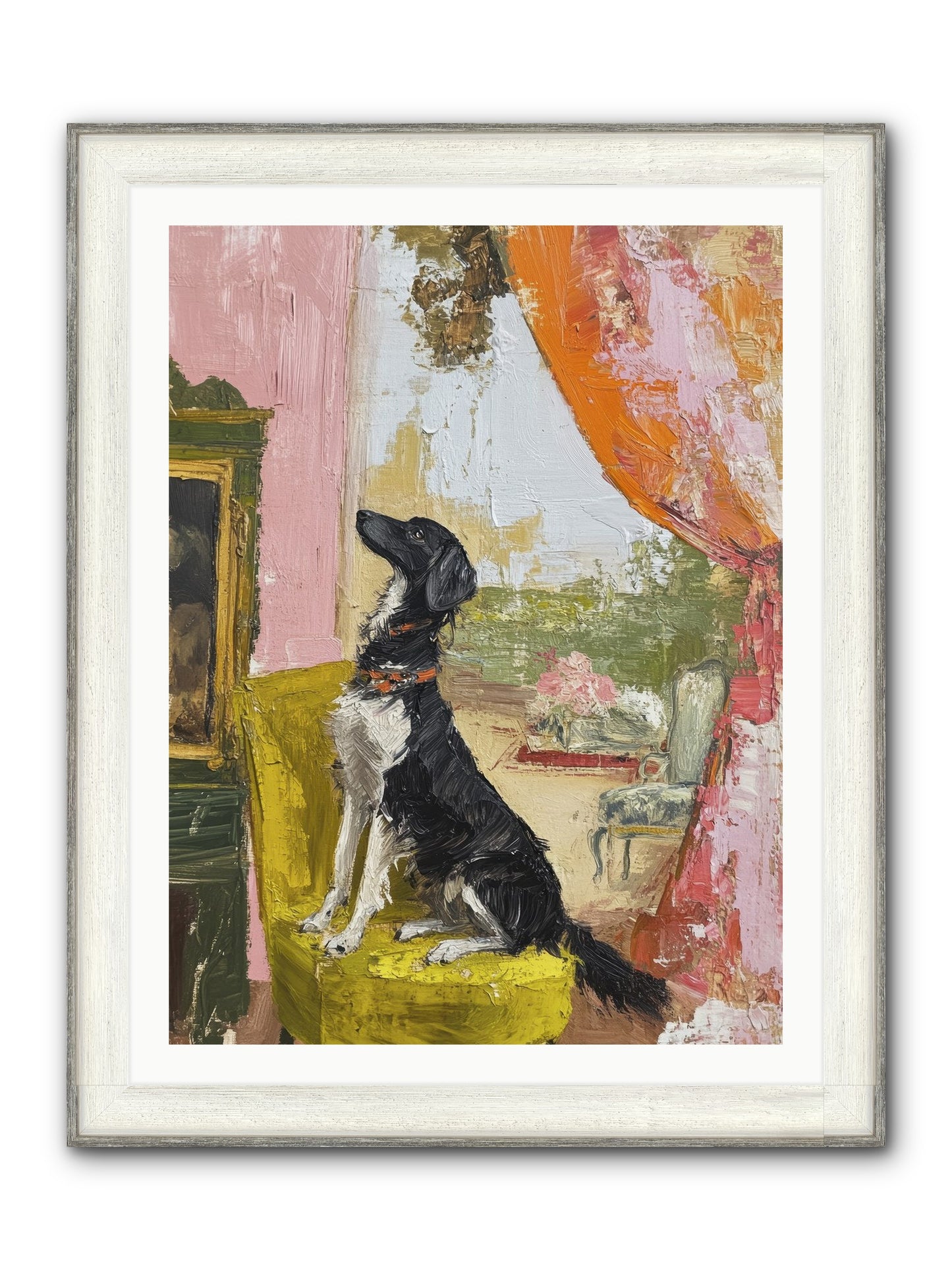 Sitting For Eternity Framed Print - Driftwood White 30x40