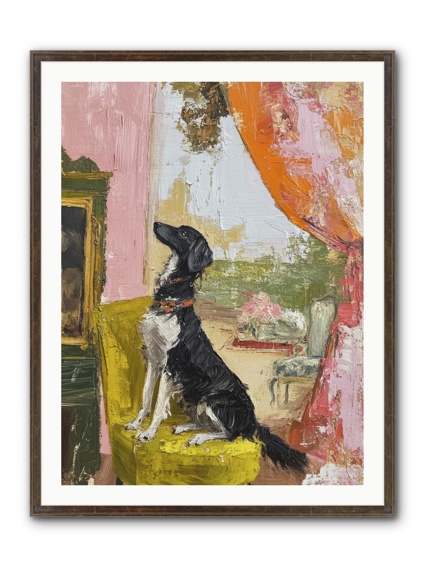Sitting For Eternity Framed Print - Slimwoods Black/Gold 30x40