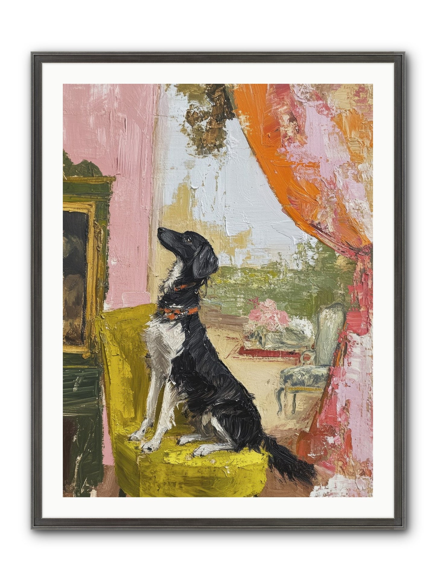 Sitting For Eternity Framed Print - Slimwoods Black/Silver 30x40