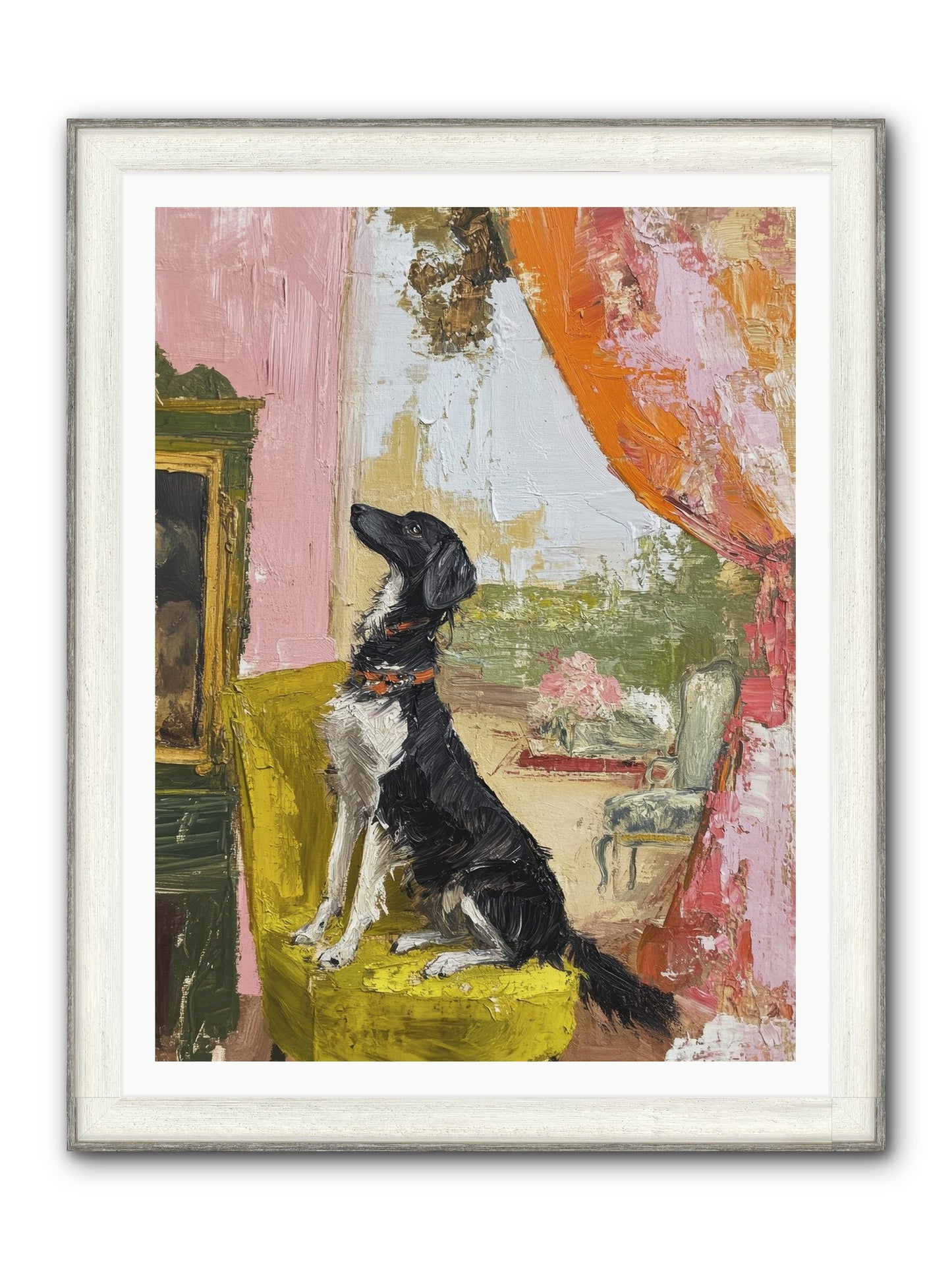 Sitting For Eternity Framed Print - Driftwood White 36x48