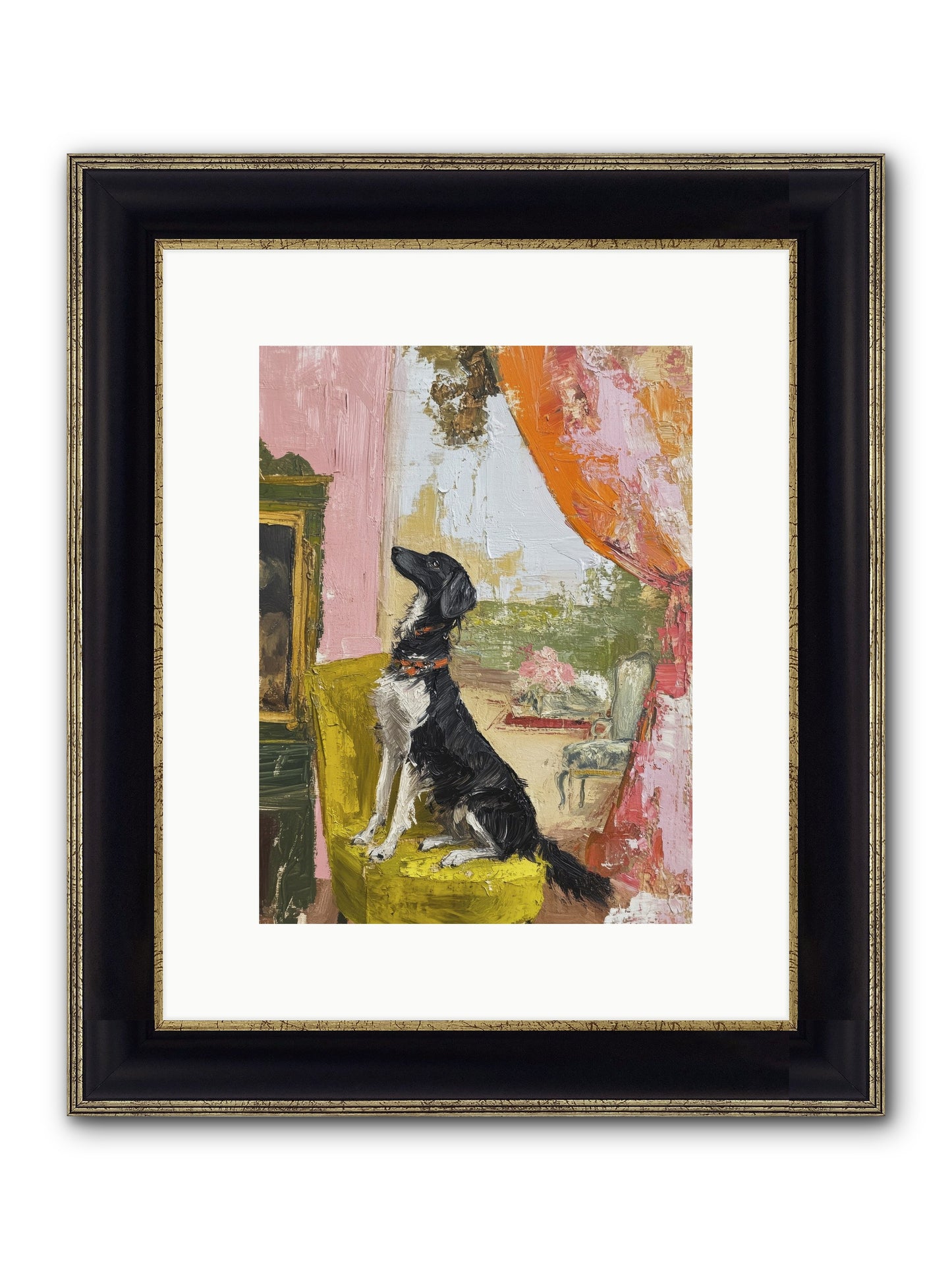 Sitting For Eternity Framed Print - Black & Gold 9x12
