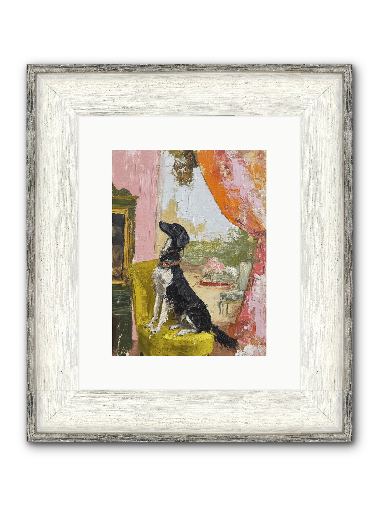 Sitting For Eternity Framed Print - Driftwood White 9x12