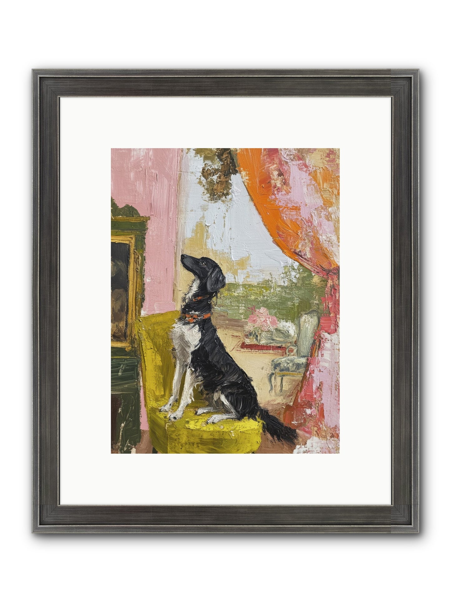 Sitting For Eternity Framed Print - Slimwoods Black/Silver 9x12