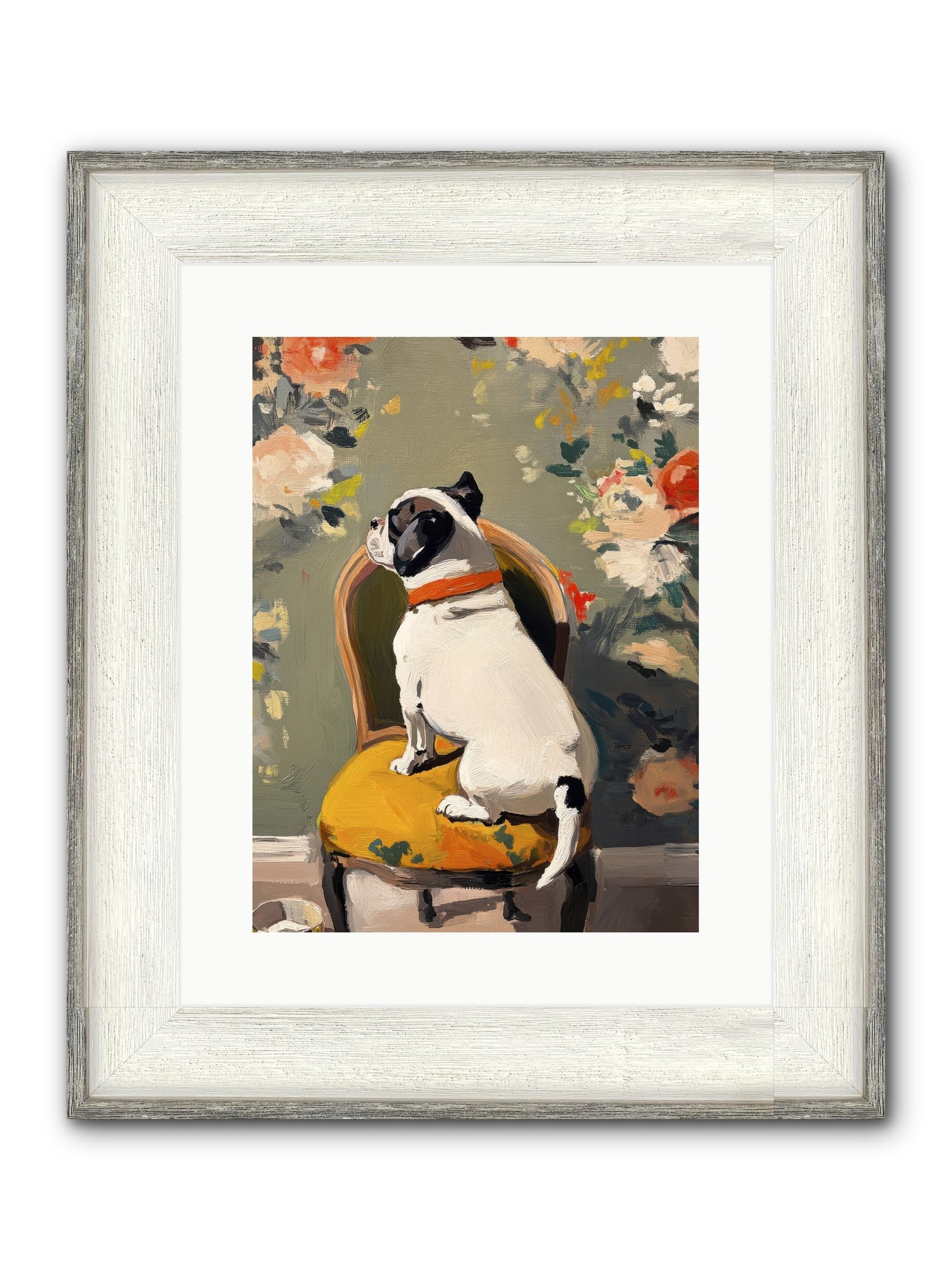 Sitting Room Splendor Framed Print - Driftwood White 12x16