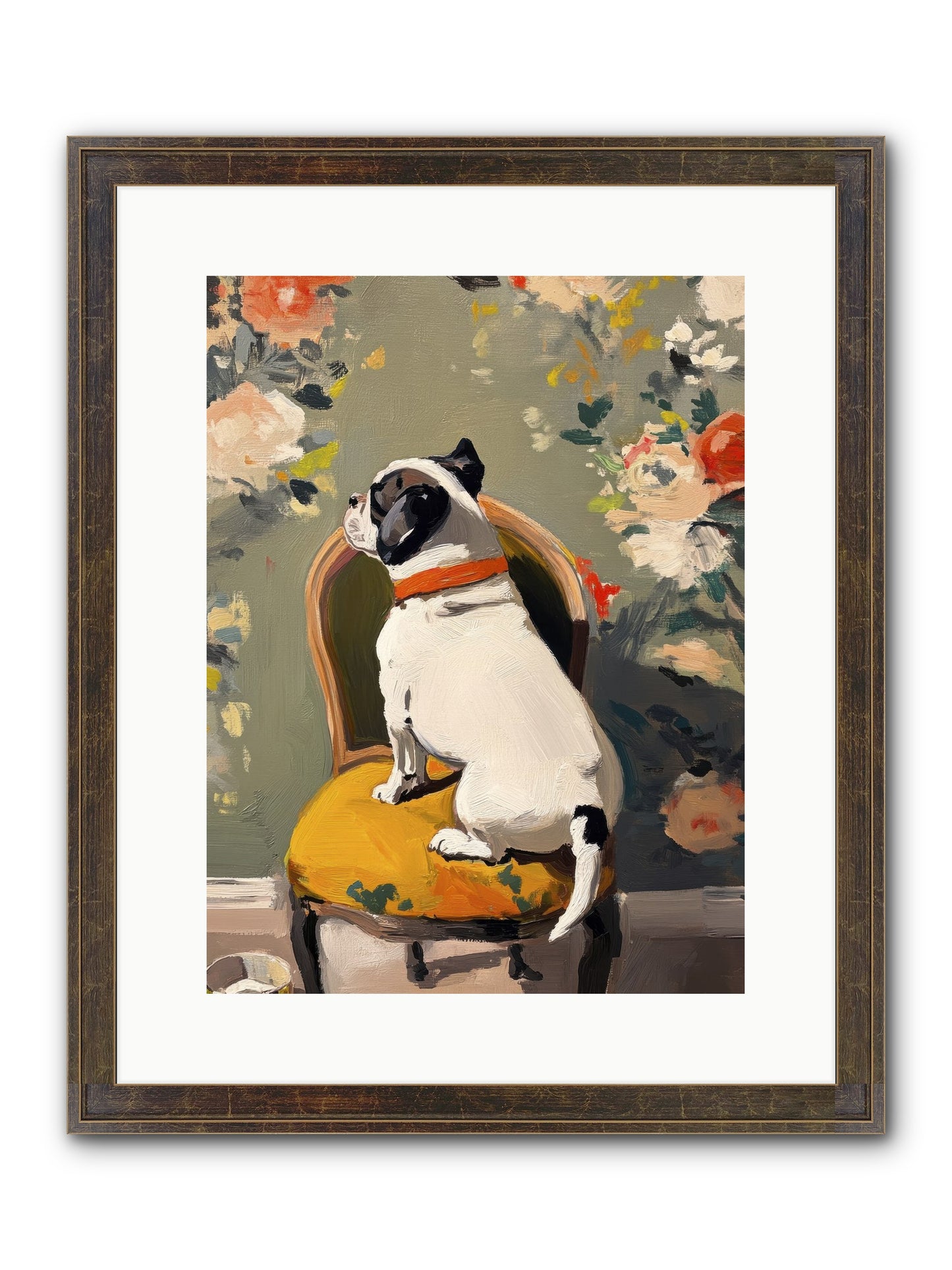Sitting Room Splendor Framed Print - Slimwoods Black/Gold 12x16