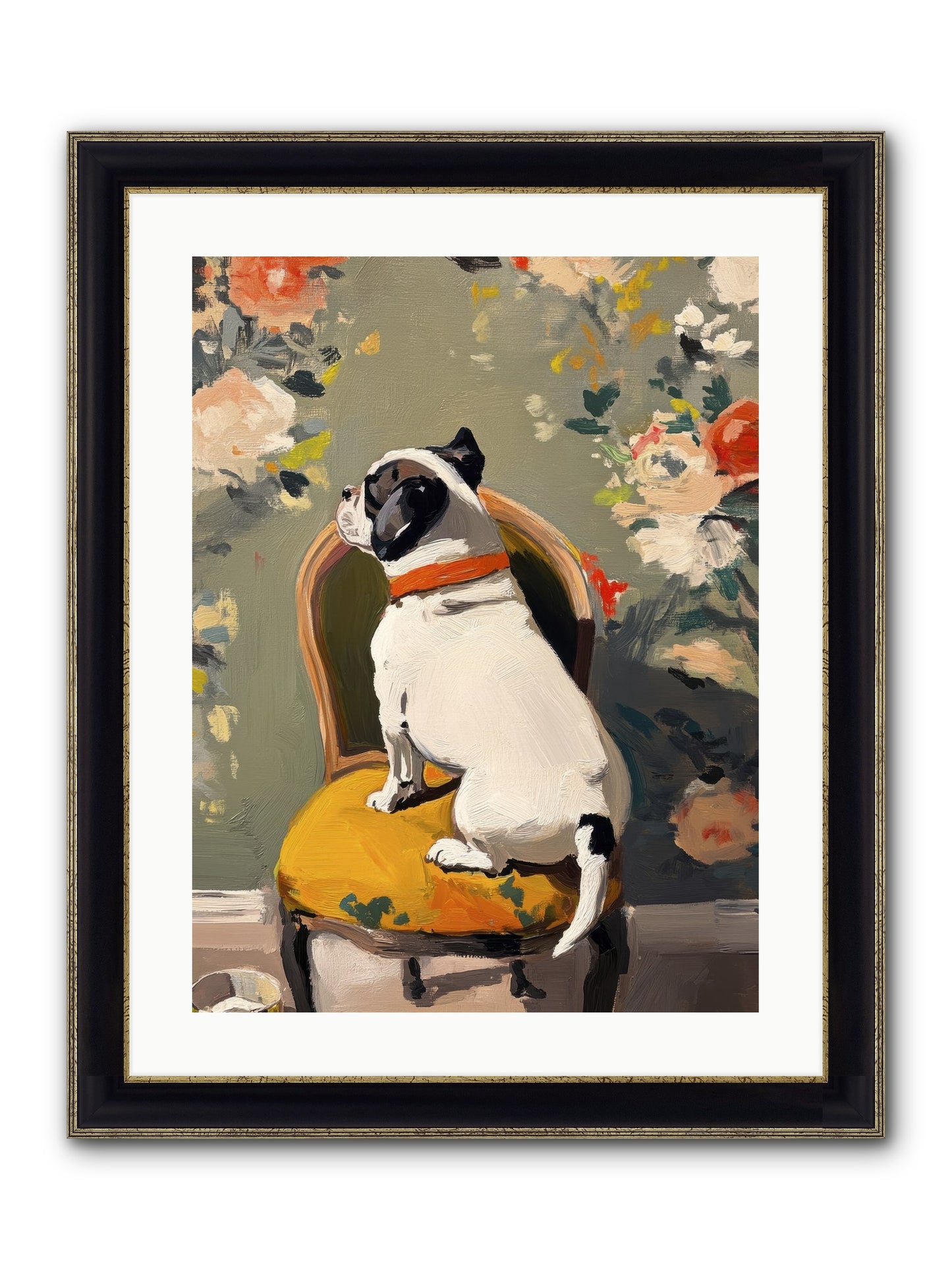 Sitting Room Splendor Framed Print - Black & Gold 18x24