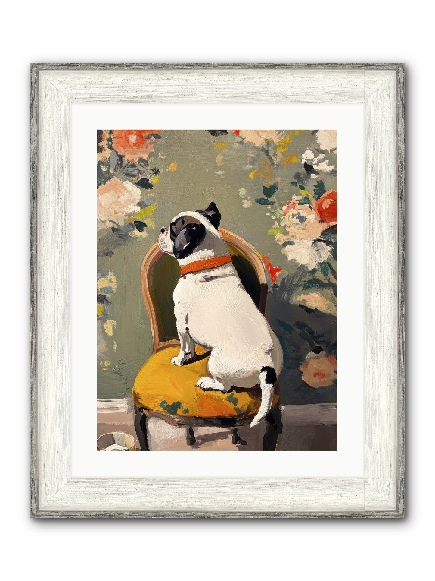 Sitting Room Splendor Framed Print - Driftwood White 18x24