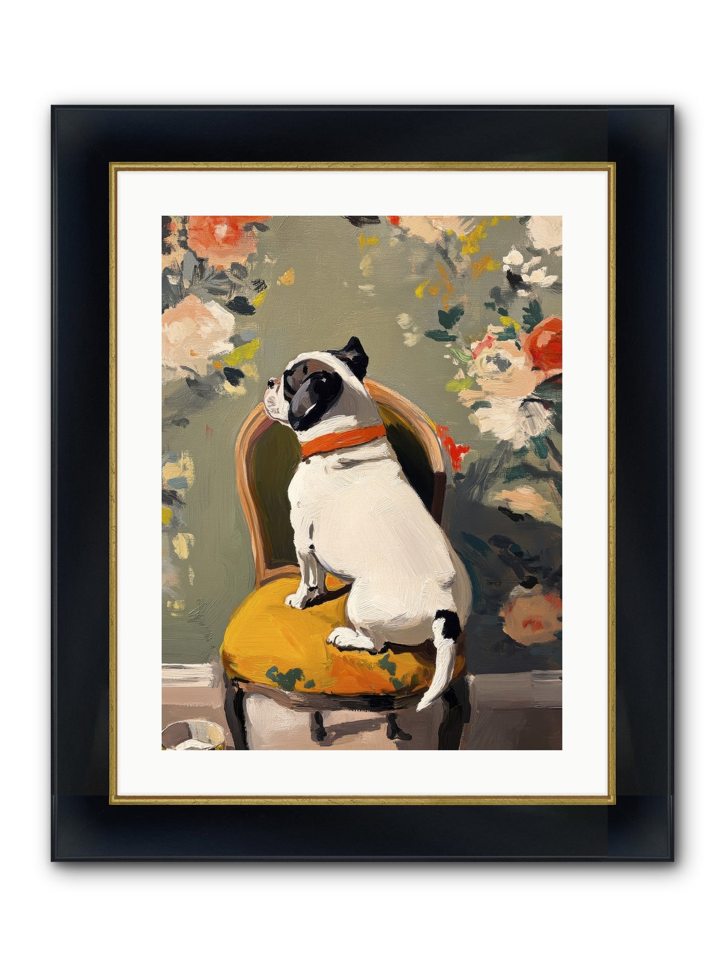 Sitting Room Splendor Framed Print - Wide Black w/Gold 18x24