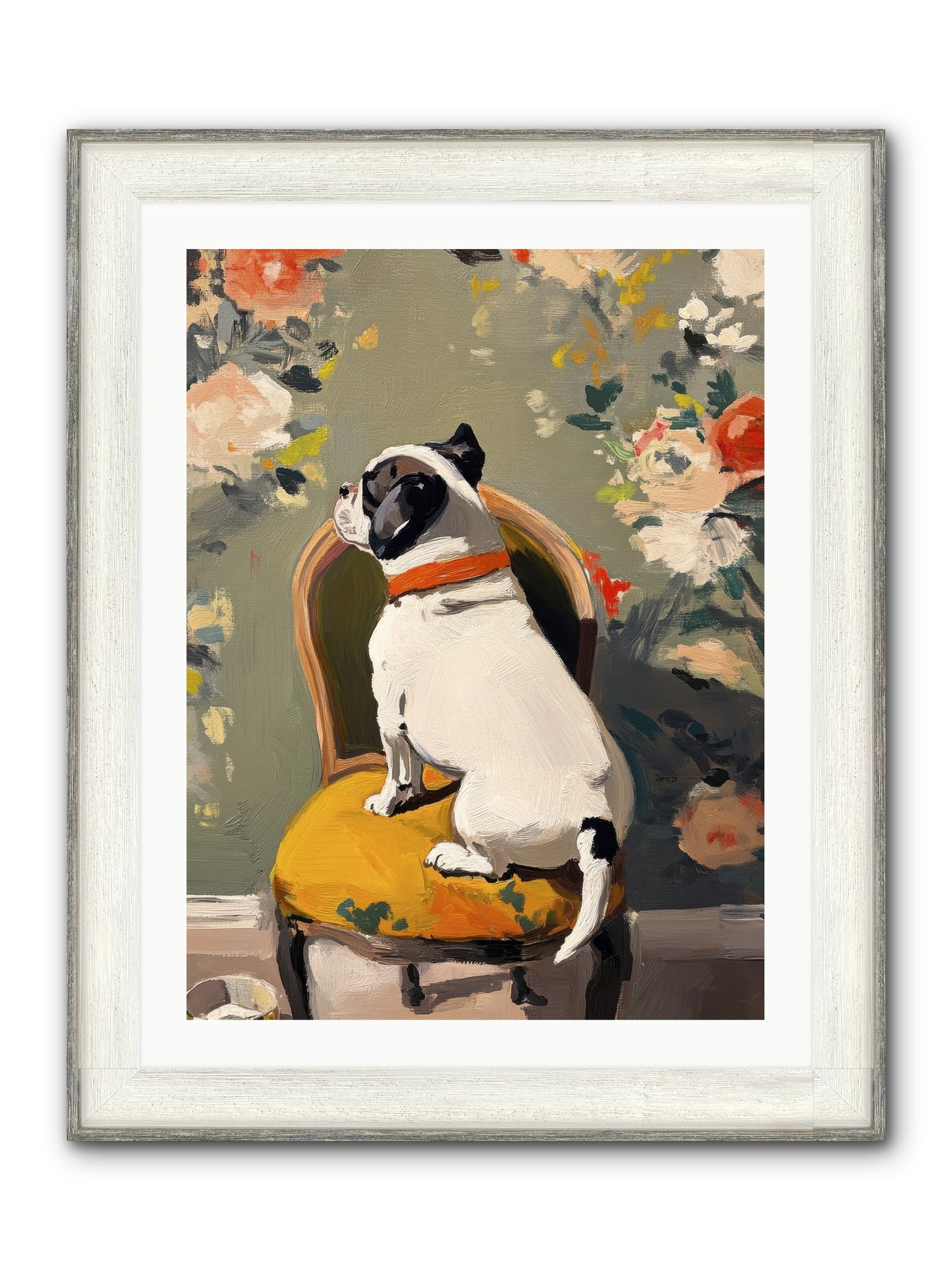 Sitting Room Splendor Framed Print - Driftwood White 24x32
