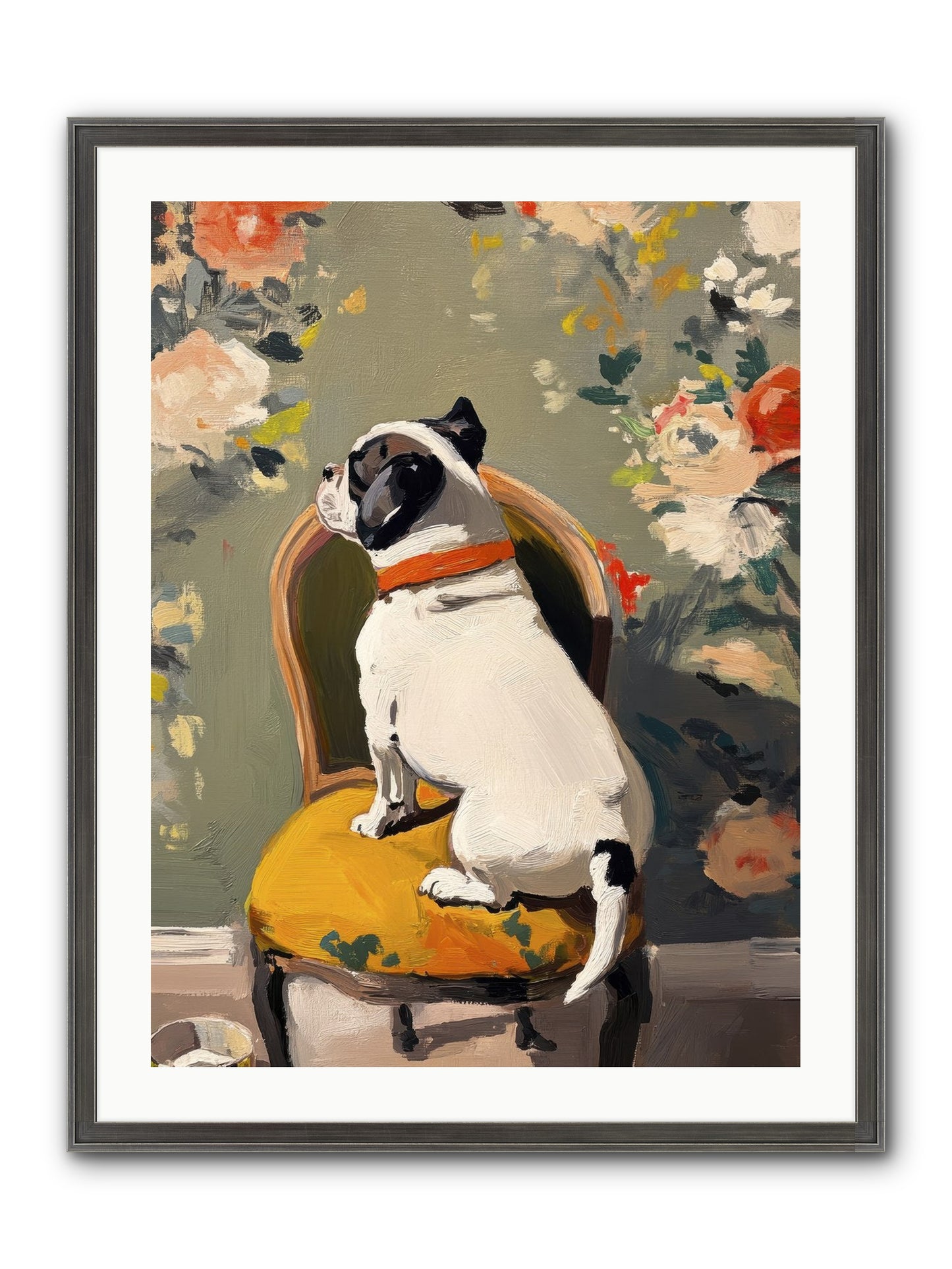 Sitting Room Splendor Framed Print - Slimwoods Black/Silver 24x32