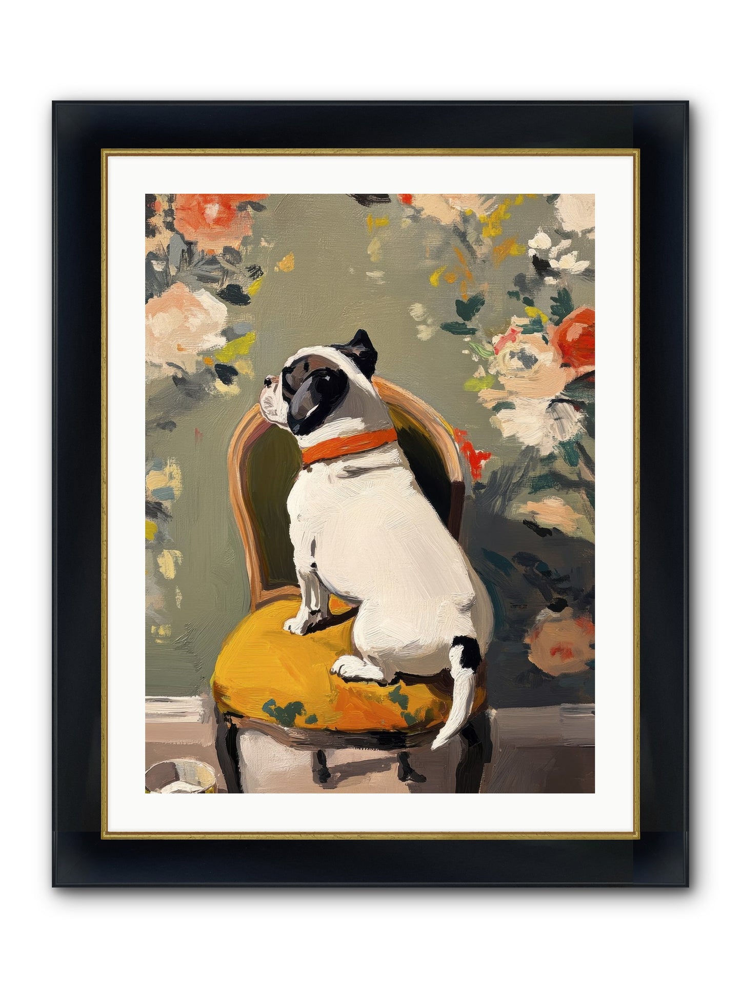 Sitting Room Splendor Framed Print - Wide Black w/Gold 24x32