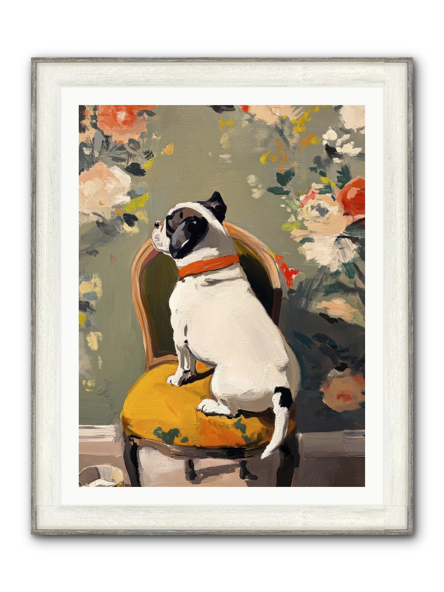 Sitting Room Splendor Framed Print - Driftwood White 30x40