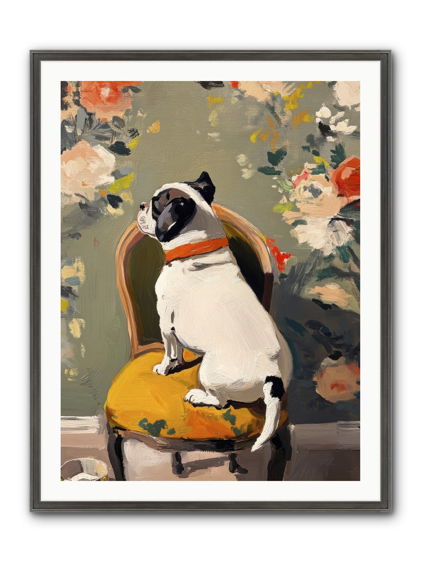 Sitting Room Splendor Framed Print - Slimwoods Black/Silver 30x40