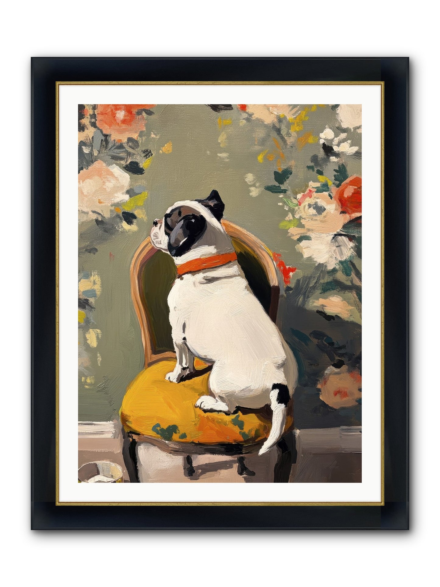 Sitting Room Splendor Framed Print - Wide Black w/Gold 30x40