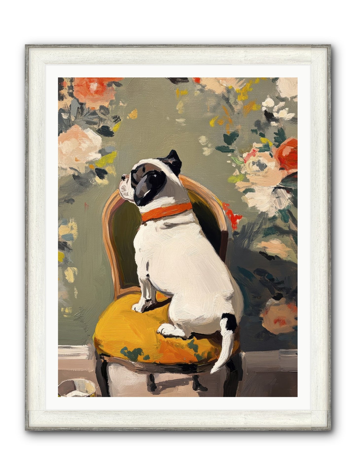 Sitting Room Splendor Framed Print - Driftwood White 36x48