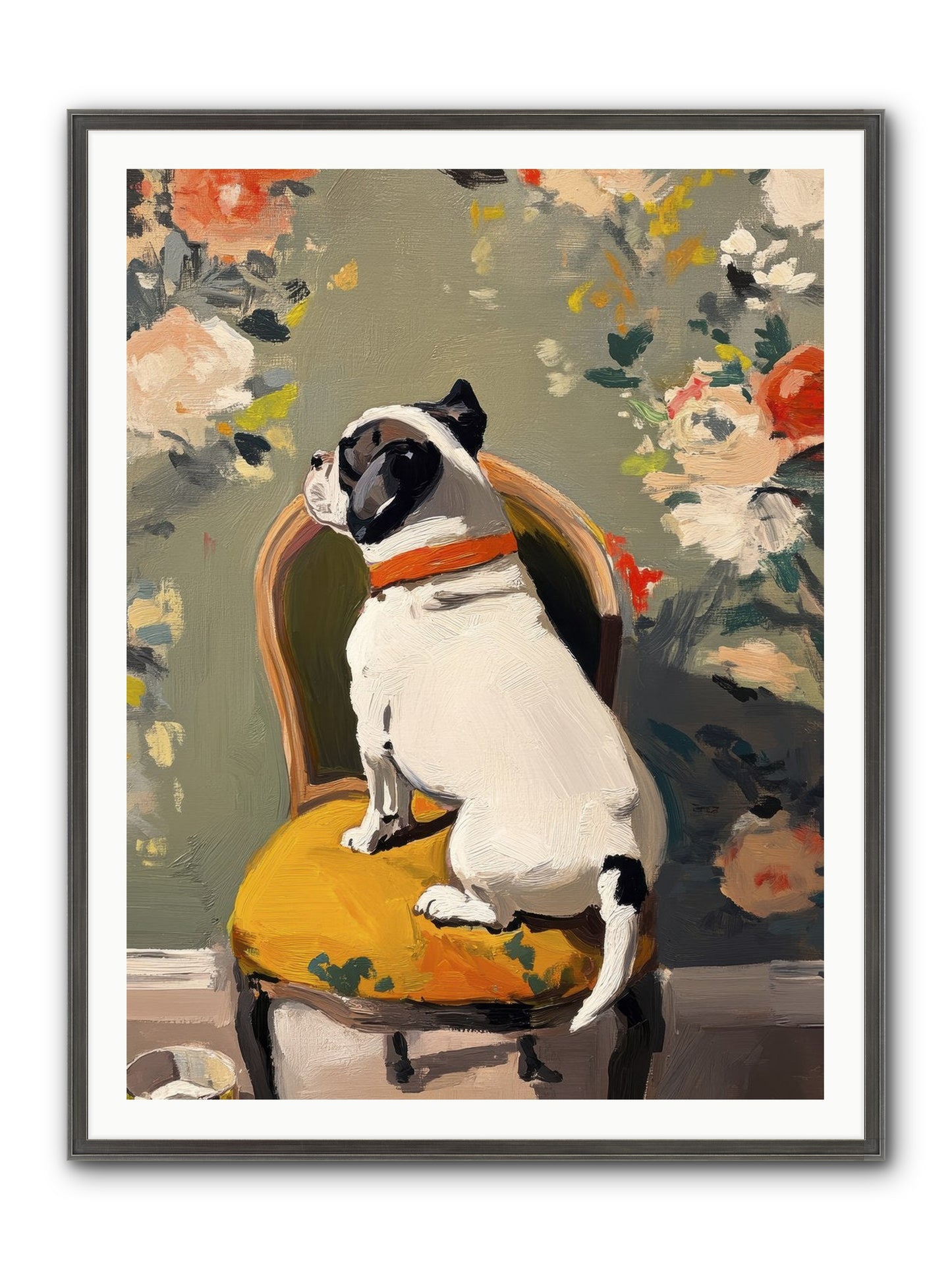 Sitting Room Splendor Framed Print - Slimwoods Black/Silver 36x48