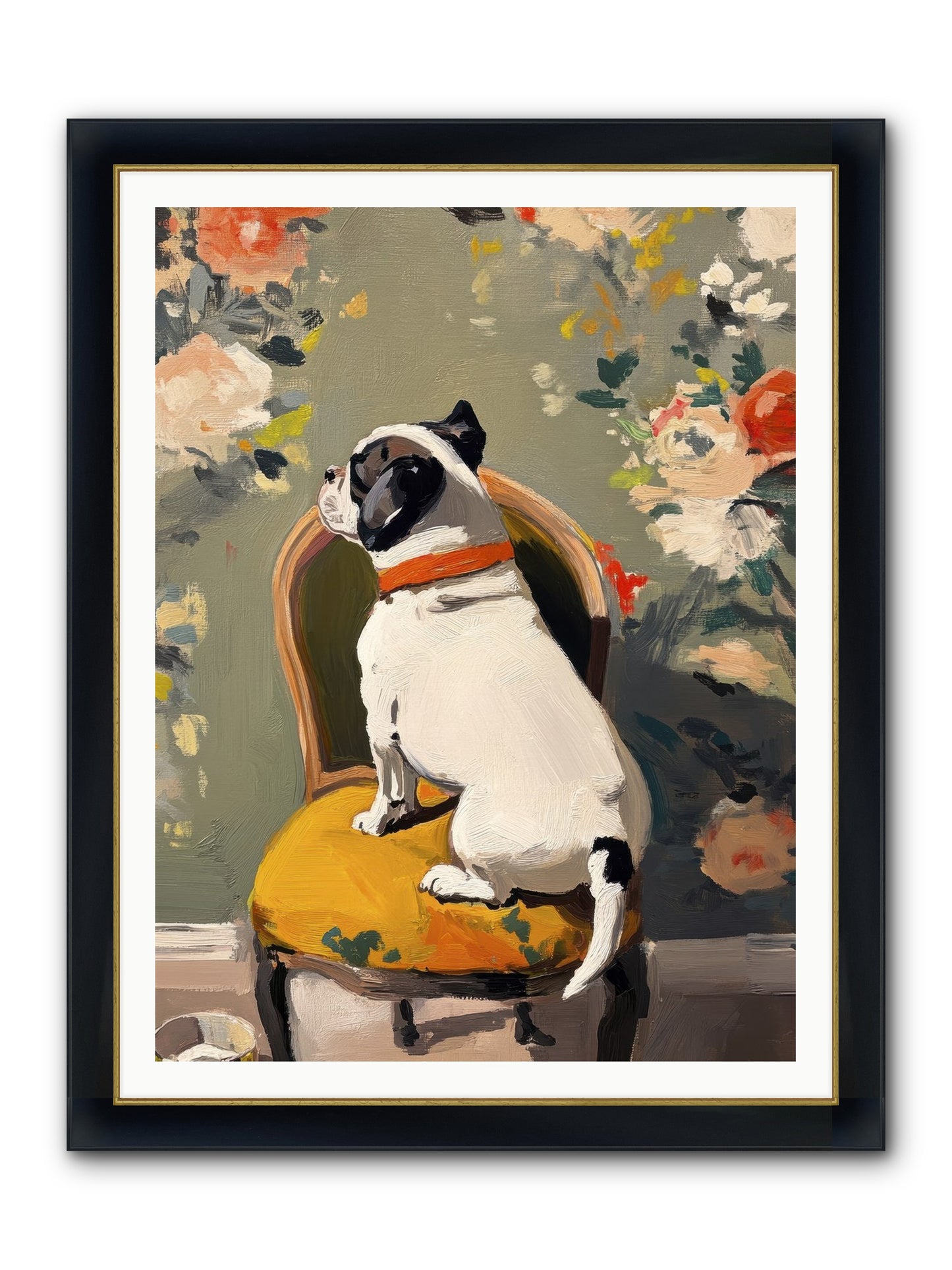 Sitting Room Splendor Framed Print - Wide Black w/Gold 36x48