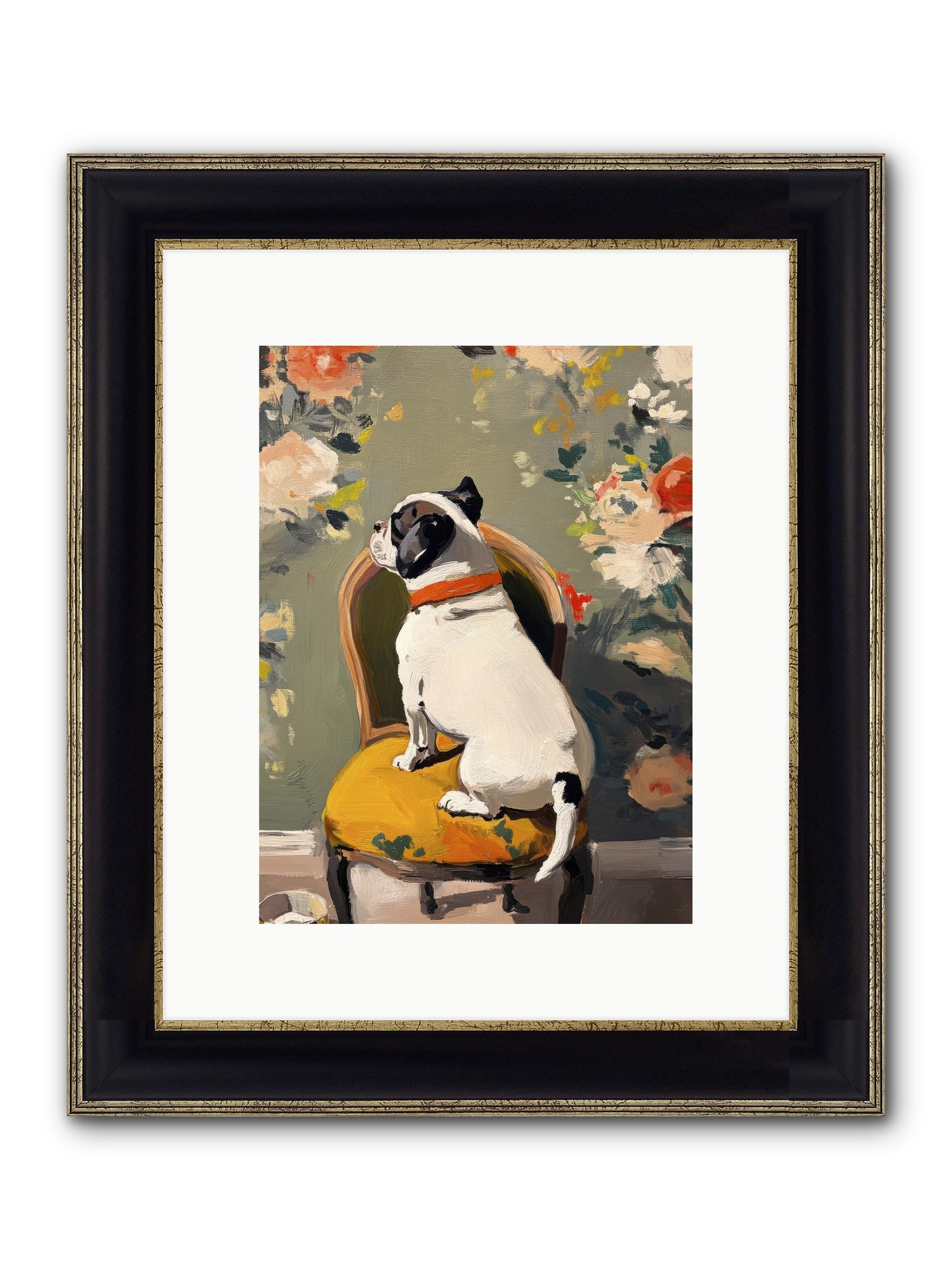 Sitting Room Splendor Framed Print - Black & Gold 9x12