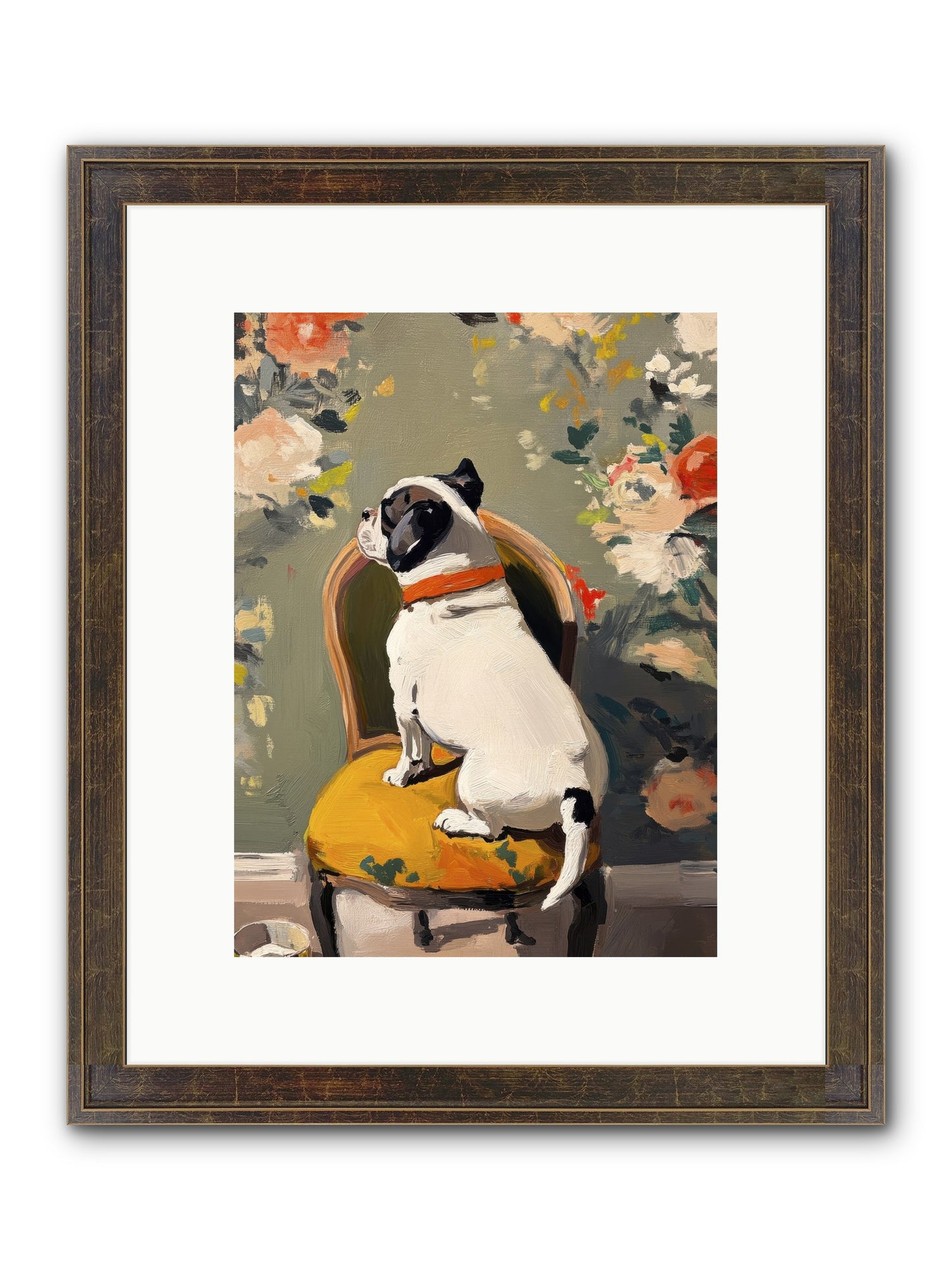 Sitting Room Splendor Framed Print - Slimwoods Black/Gold 9x12