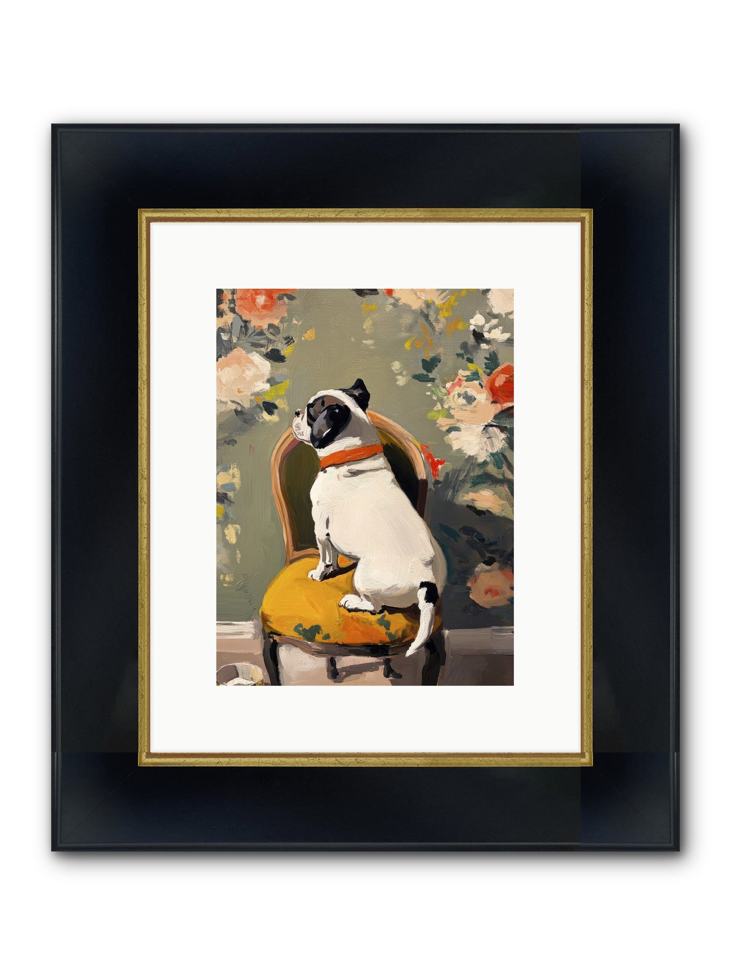 Sitting Room Splendor Framed Print - Wide Black w/Gold 9x12