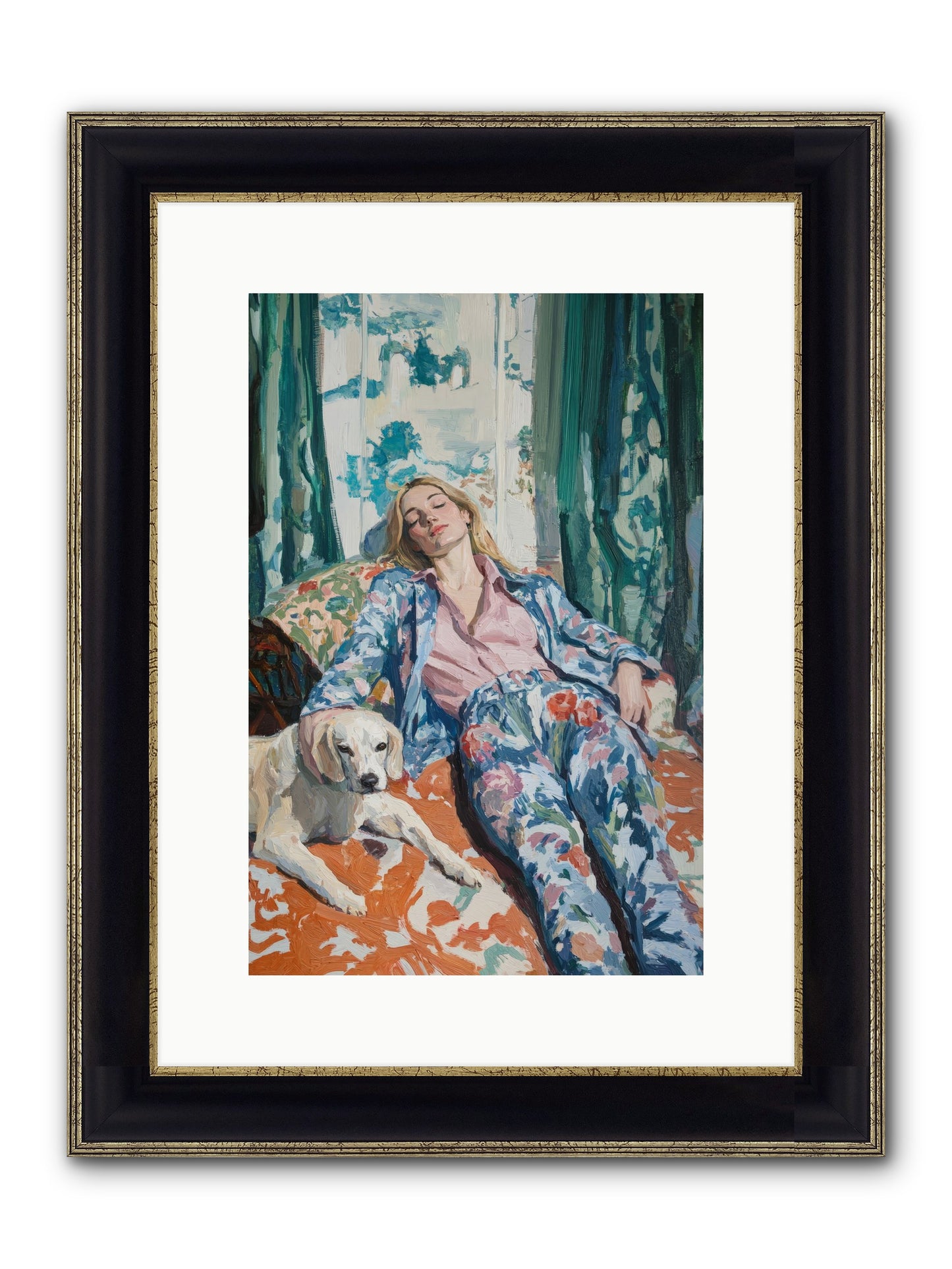 Six O'Clock Society Framed Print - Black & Gold 10x15