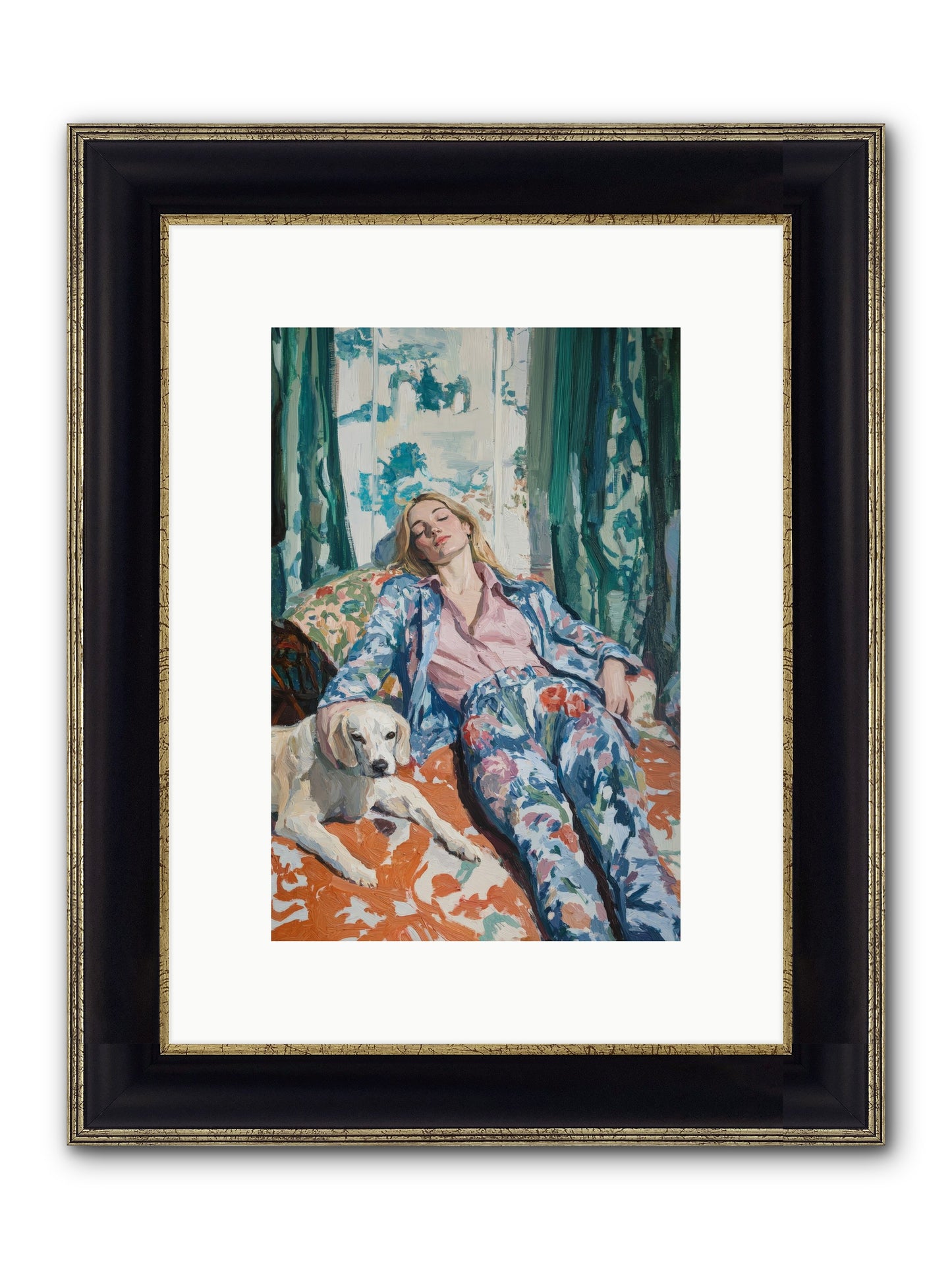 Six O'Clock Society Framed Print - Black & Gold 8x12