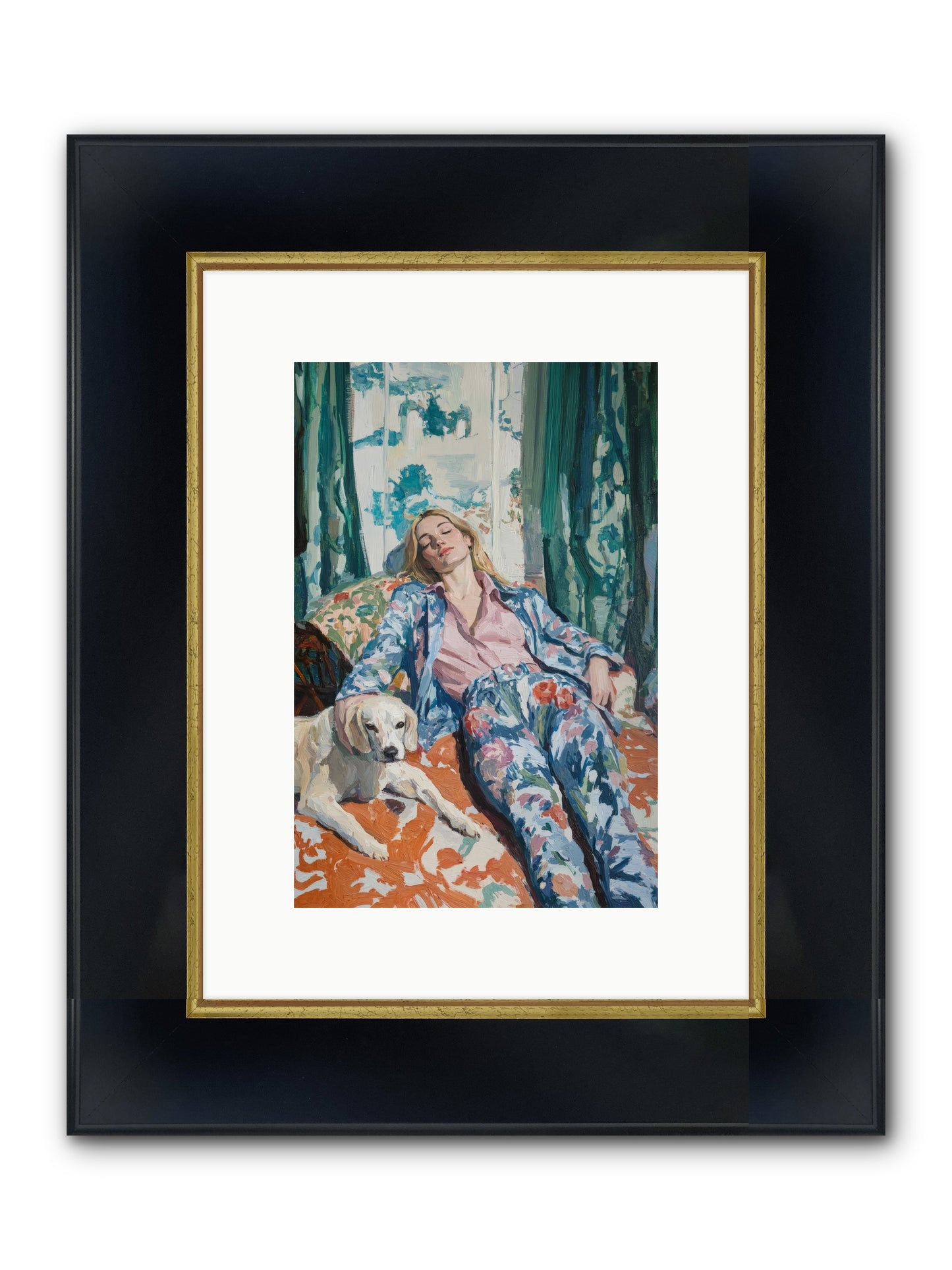 Six O'Clock Society Framed Print - Wide Black w/Gold 8x12