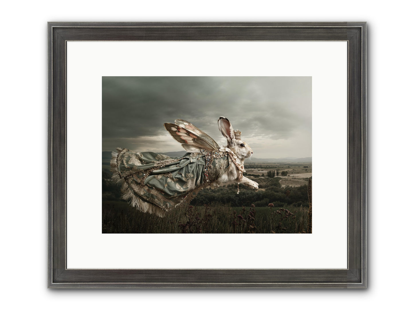 Skywritten Days No.1 Framed Print - Slimwoods Black/Silver 12x9
