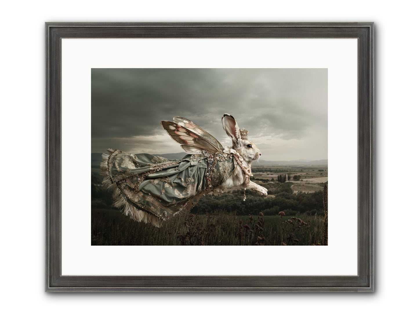 Skywritten Days No.1 Framed Print - Slimwoods Black/Silver 16x12