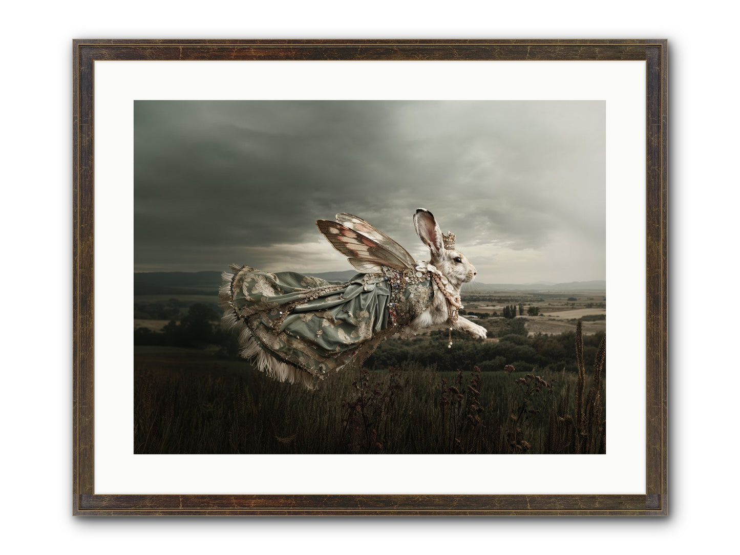 Skywritten Days No.2 Framed Print - Slimwoods Black/Gold 24x18