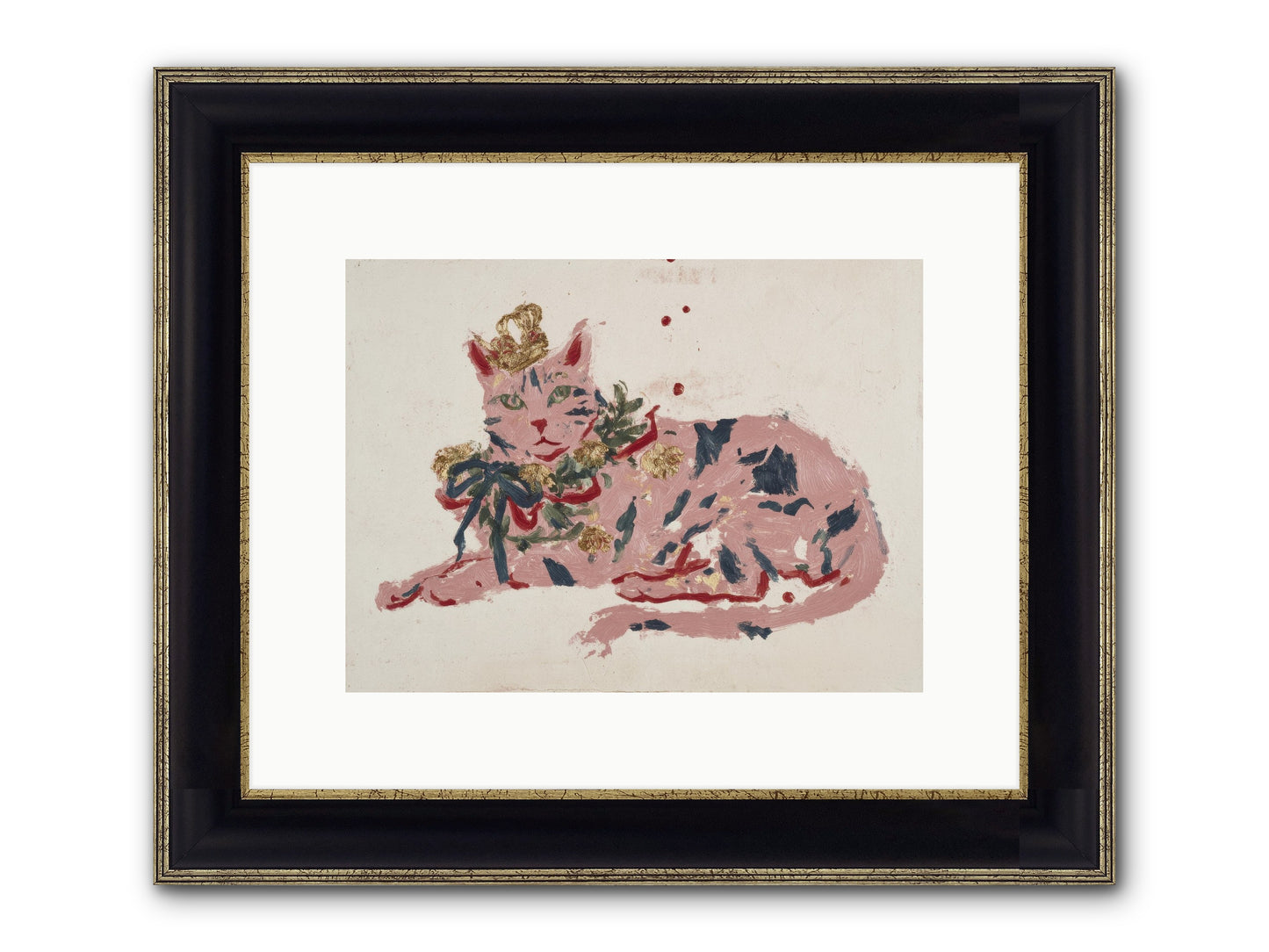 Slightly Unraveled Estate Framed Print - Black & Gold 12x9