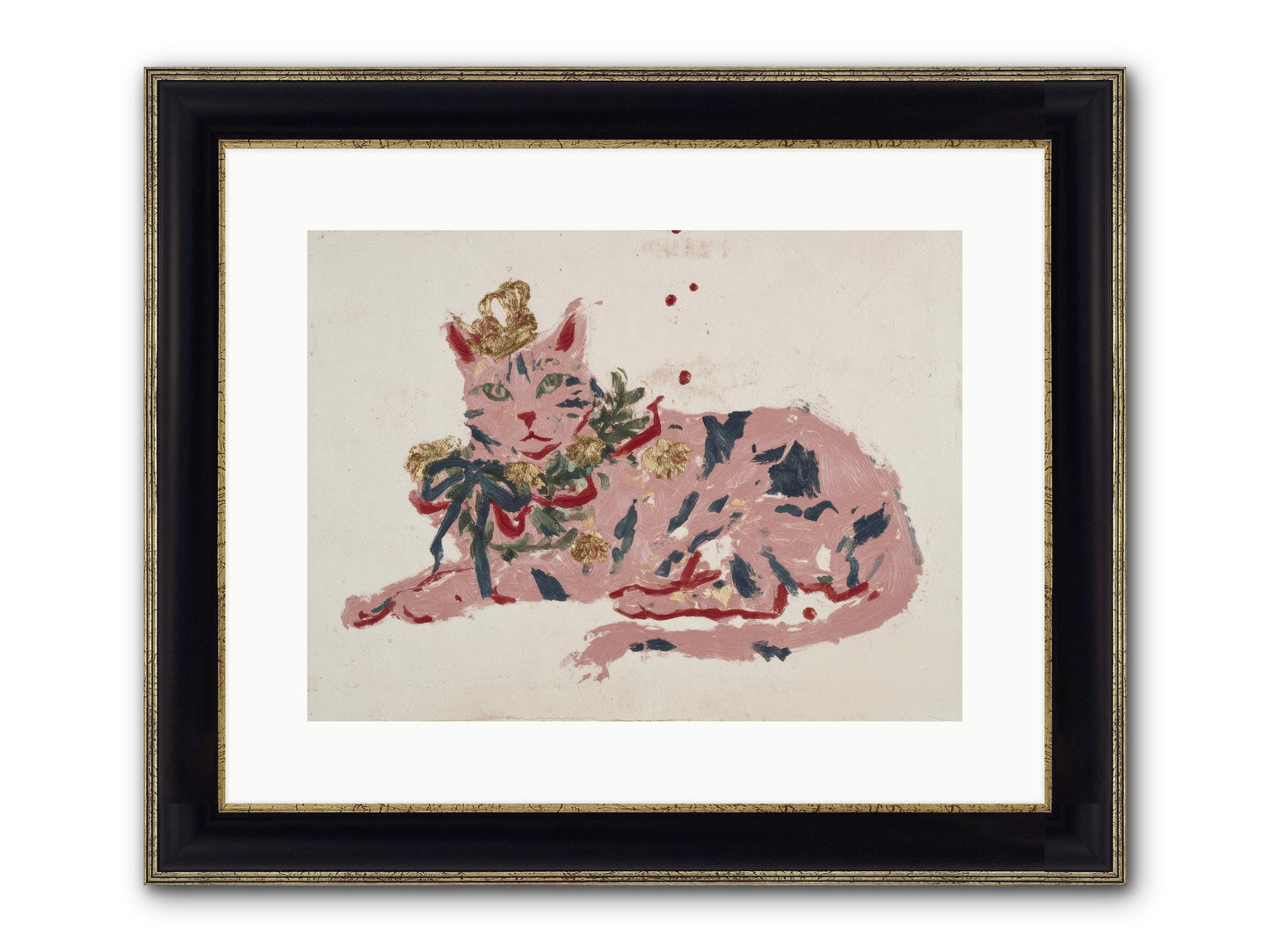 Slightly Unraveled Estate Framed Print - Black & Gold 16x12