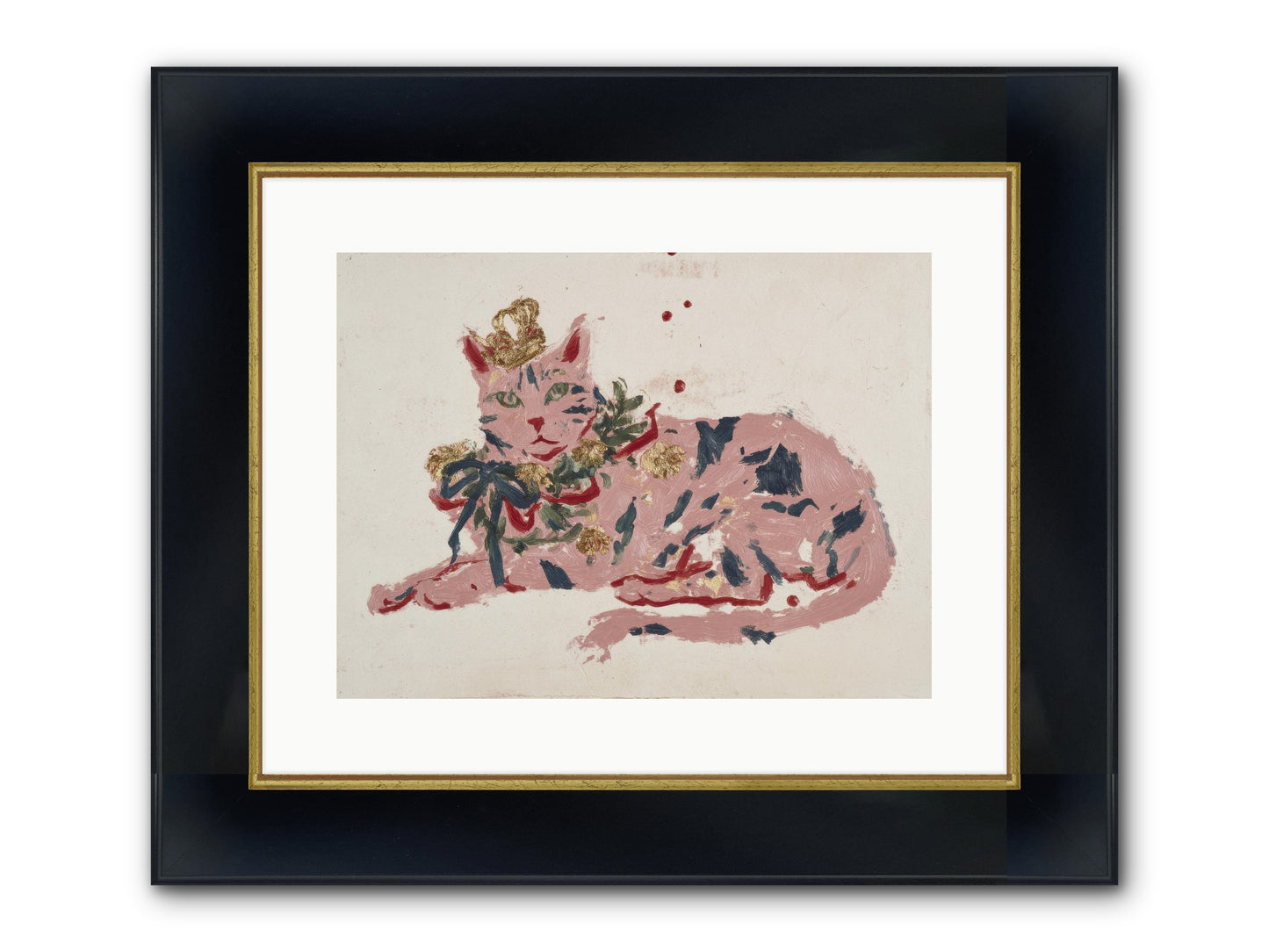 Slightly Unraveled Estate Framed Print - Wide Black w/Gold 16x12