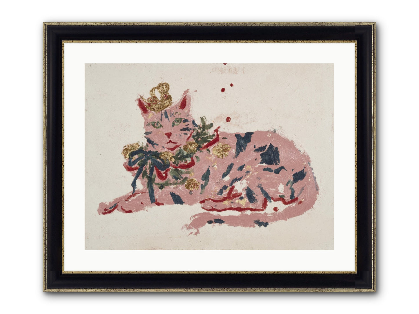 Slightly Unraveled Estate Framed Print - Black & Gold 24x18